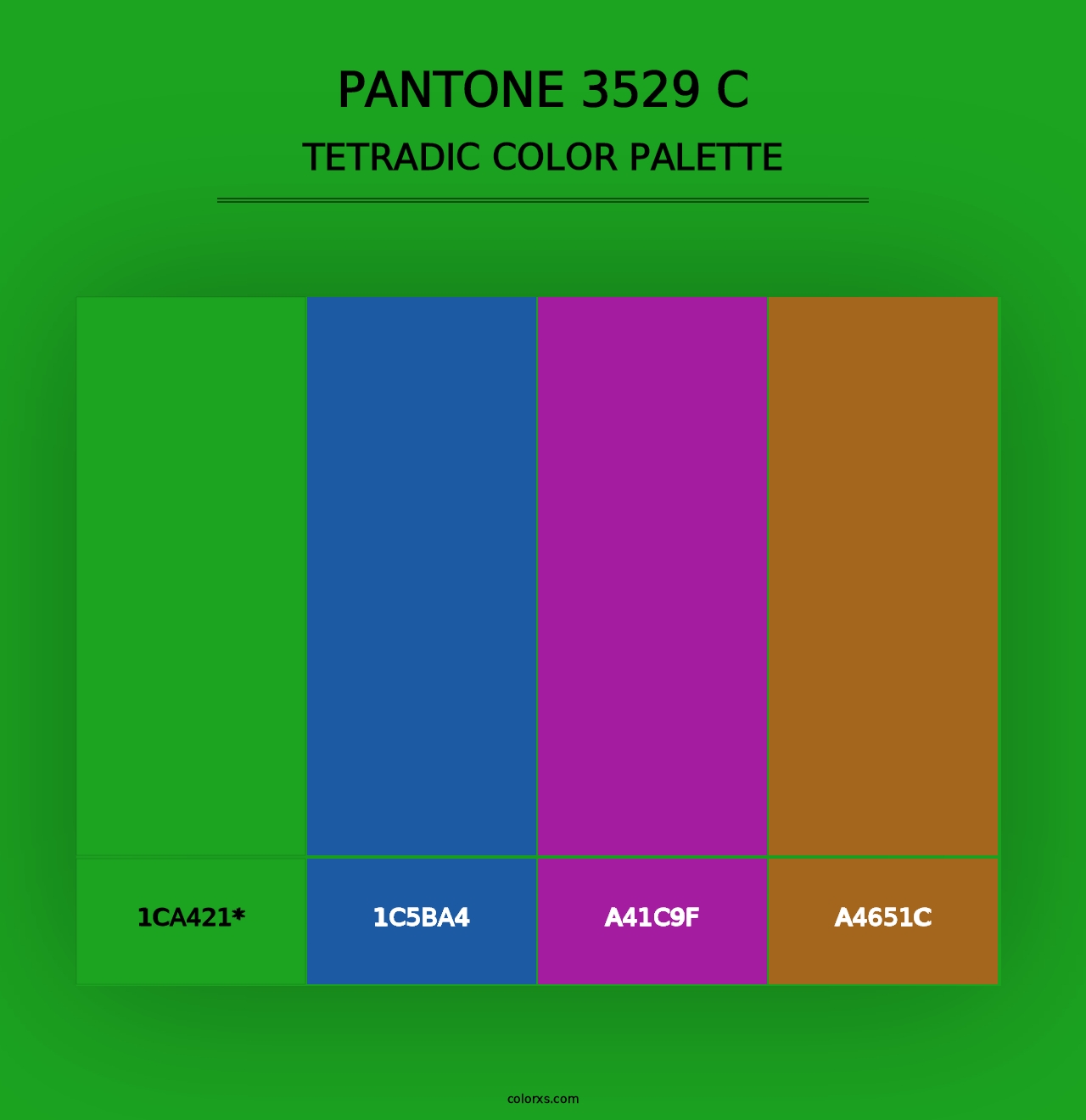 PANTONE 3529 C - Tetradic Color Palette