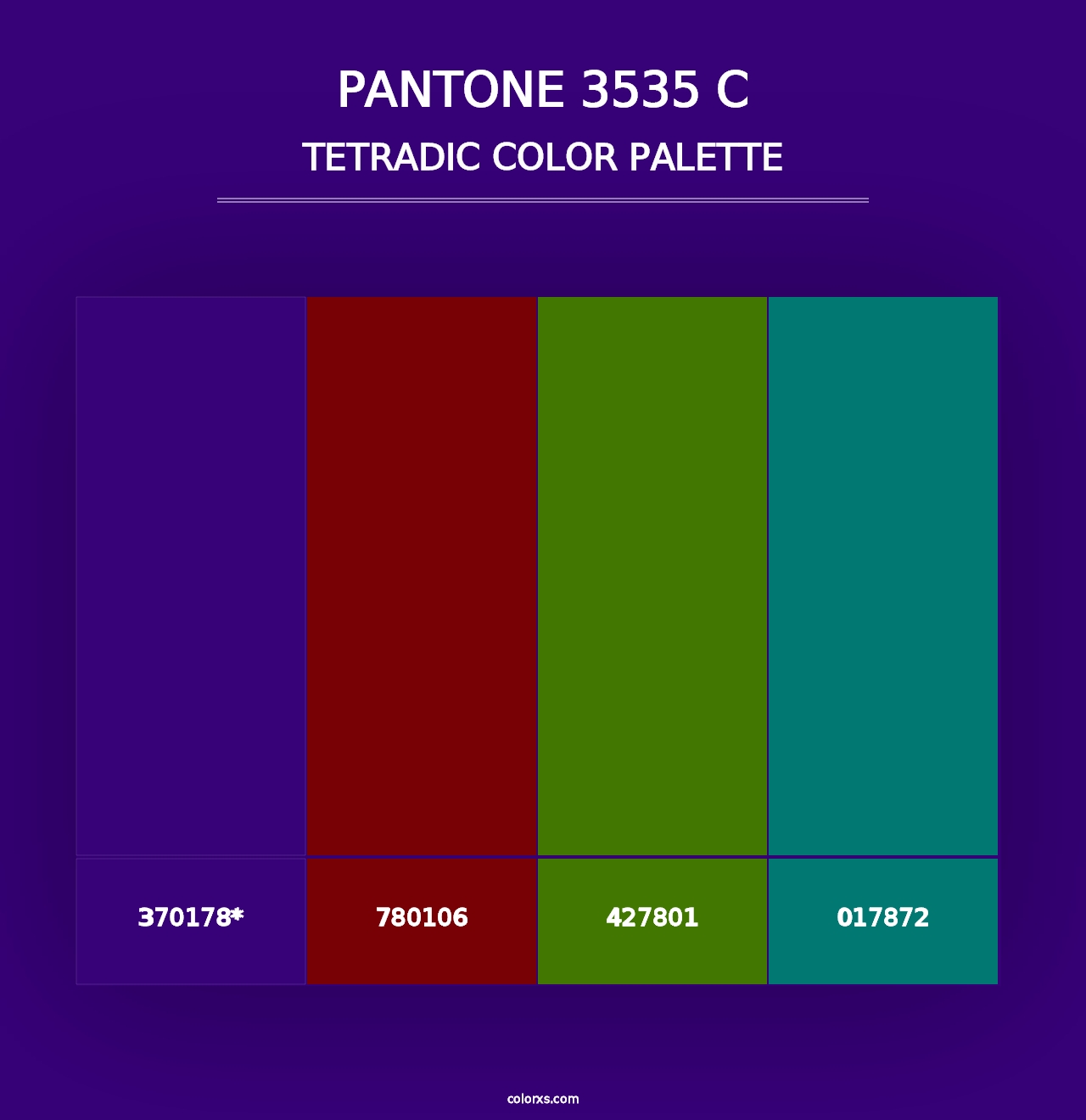 PANTONE 3535 C - Tetradic Color Palette