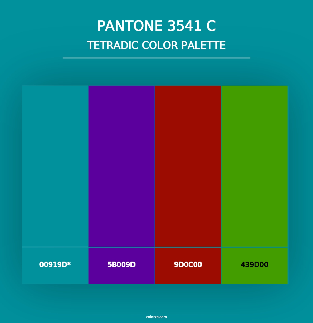 PANTONE 3541 C - Tetradic Color Palette