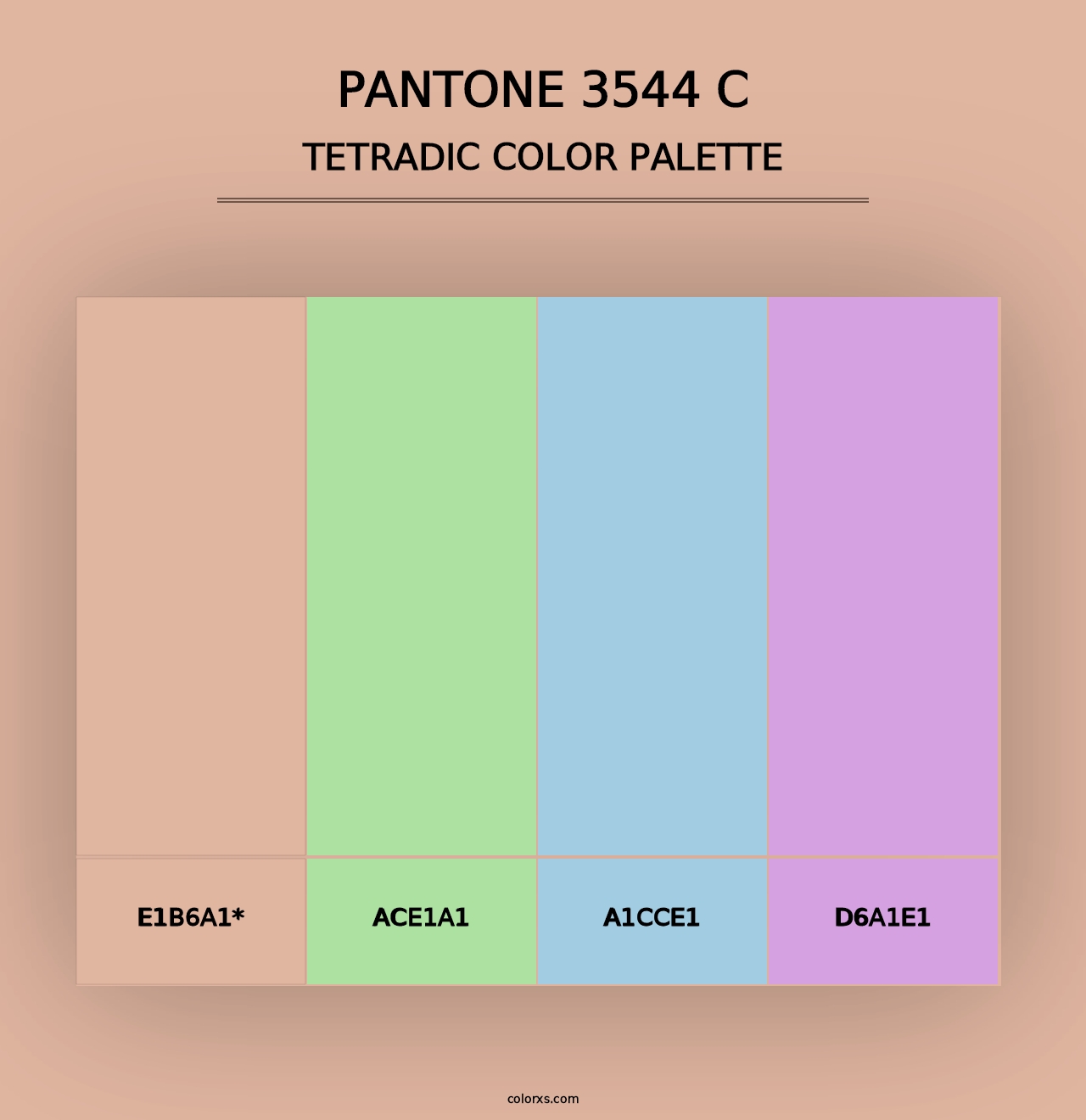 PANTONE 3544 C - Tetradic Color Palette