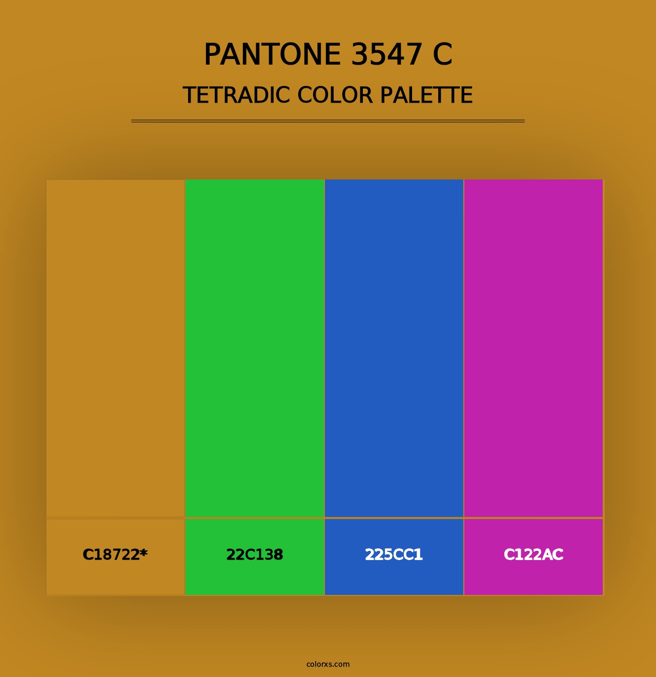 PANTONE 3547 C - Tetradic Color Palette