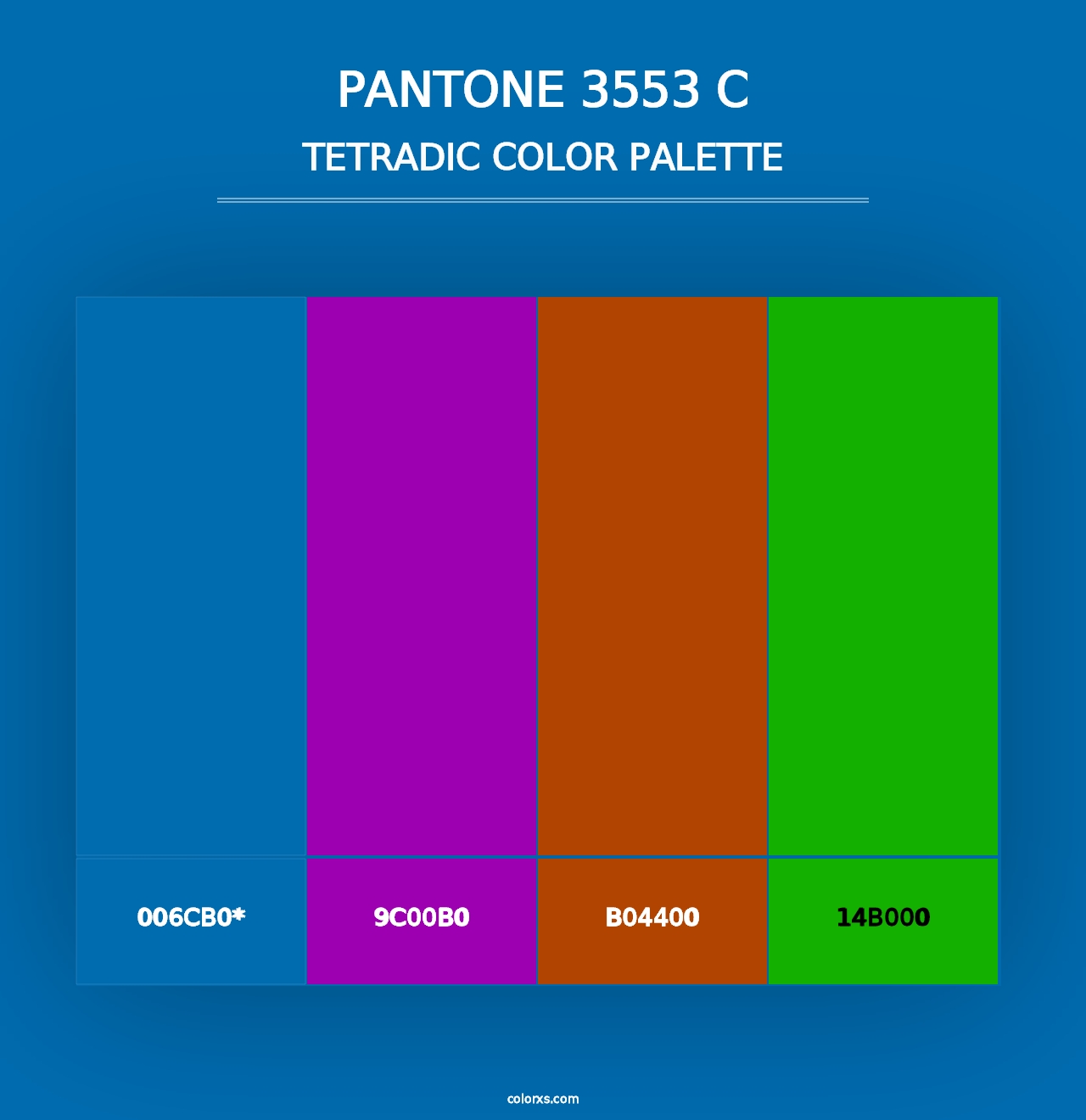 PANTONE 3553 C - Tetradic Color Palette