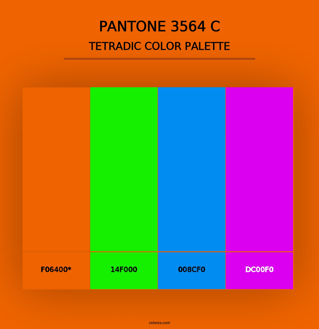 PANTONE 3564 C - Tetradic Color Palette