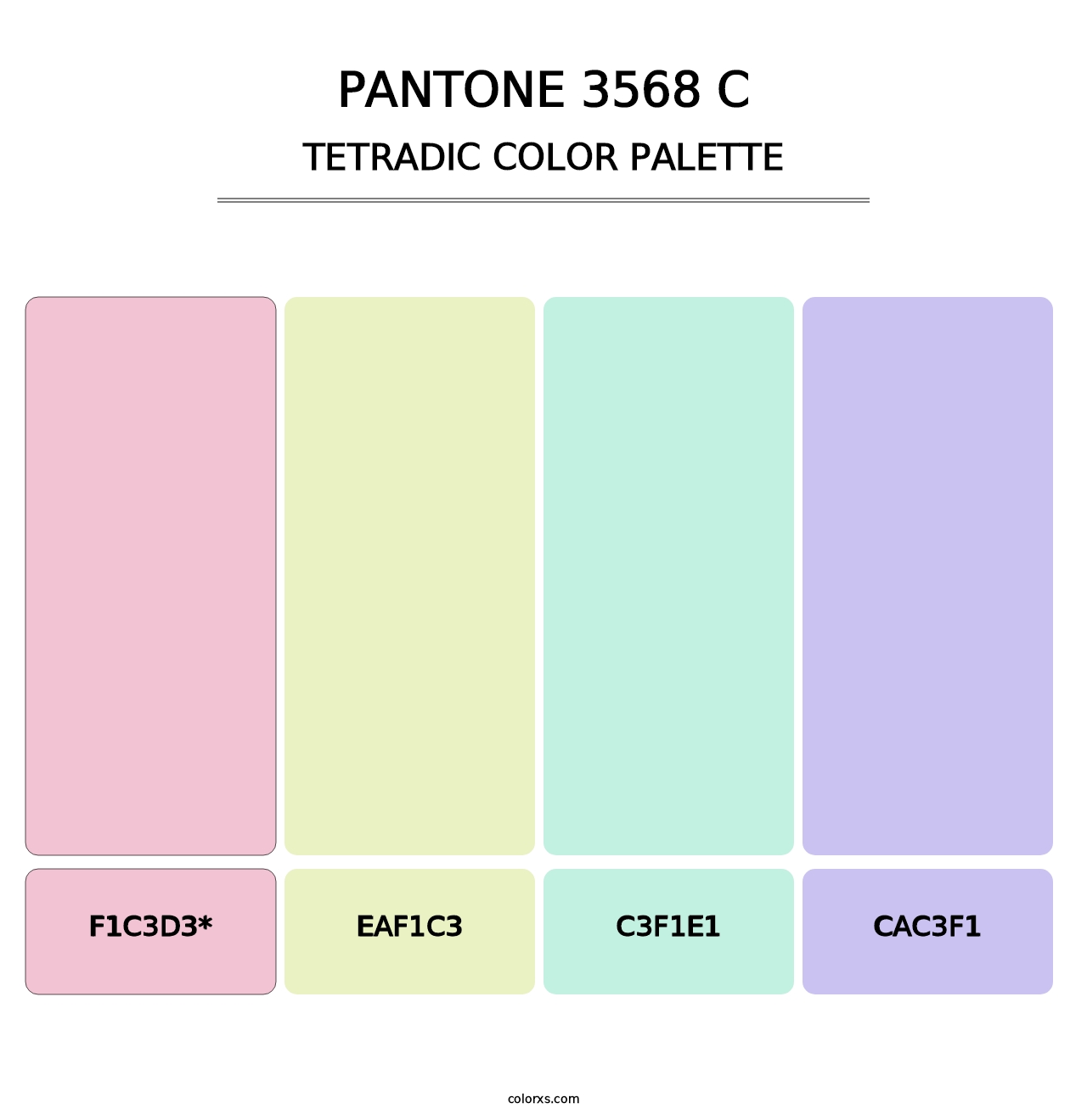 PANTONE 3568 C - Tetradic Color Palette