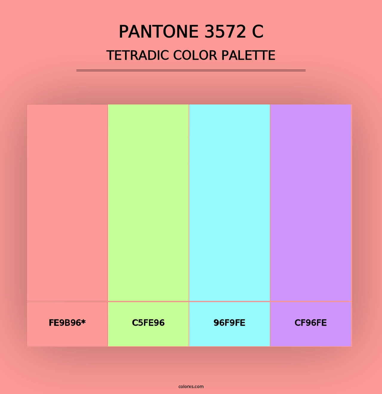 PANTONE 3572 C - Tetradic Color Palette