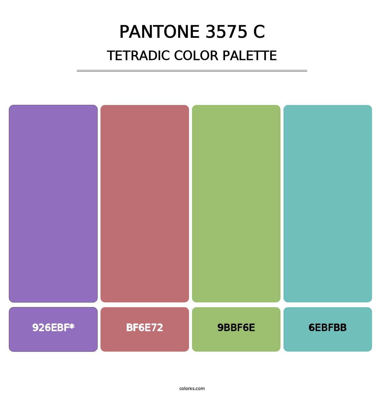 PANTONE 3575 C - Tetradic Color Palette