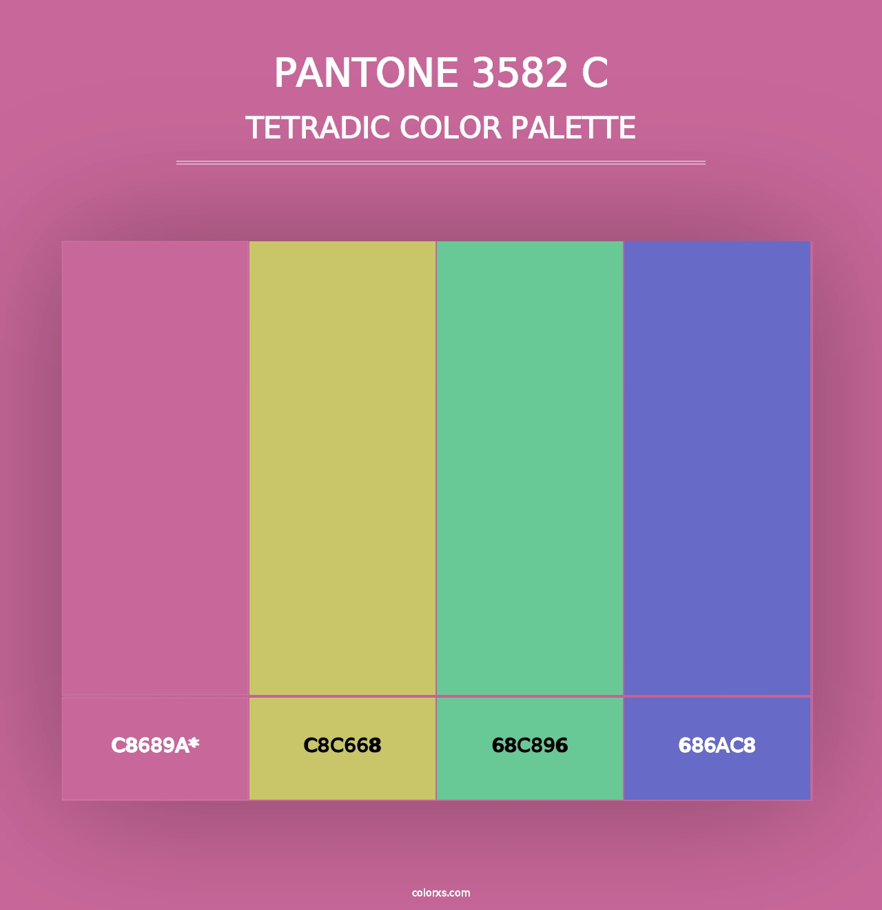 PANTONE 3582 C - Tetradic Color Palette