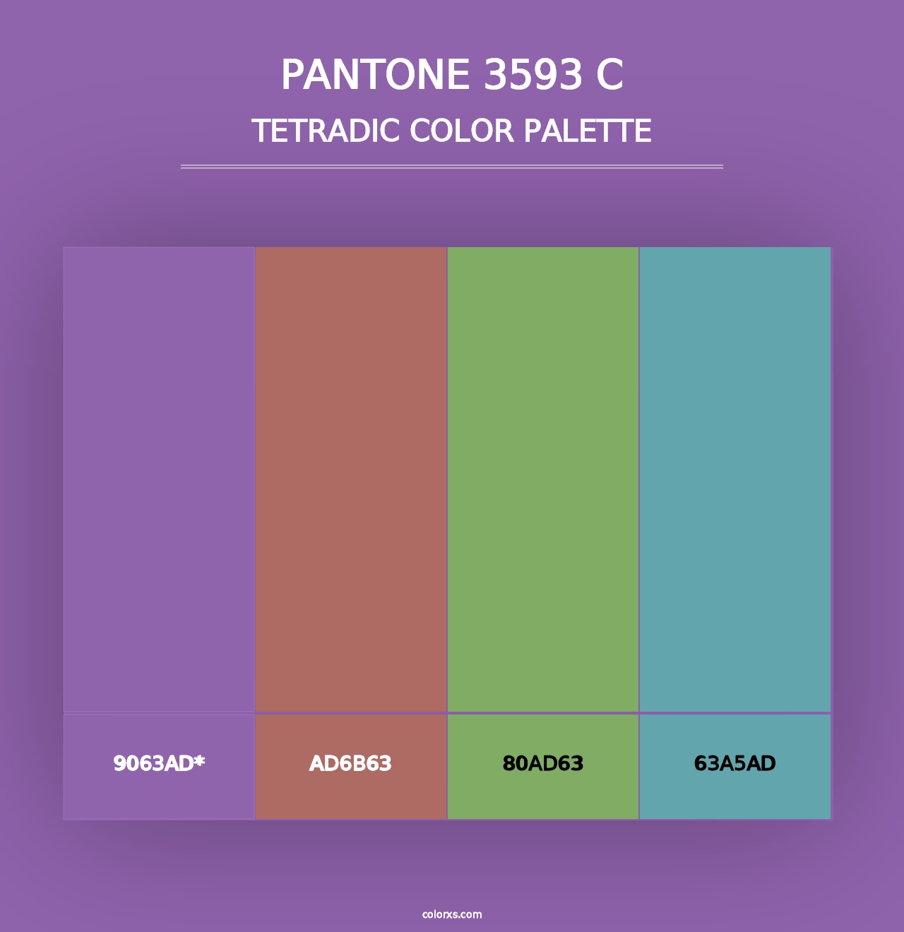 PANTONE 3593 C - Tetradic Color Palette