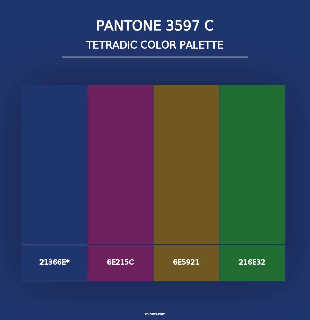 PANTONE 3597 C - Tetradic Color Palette