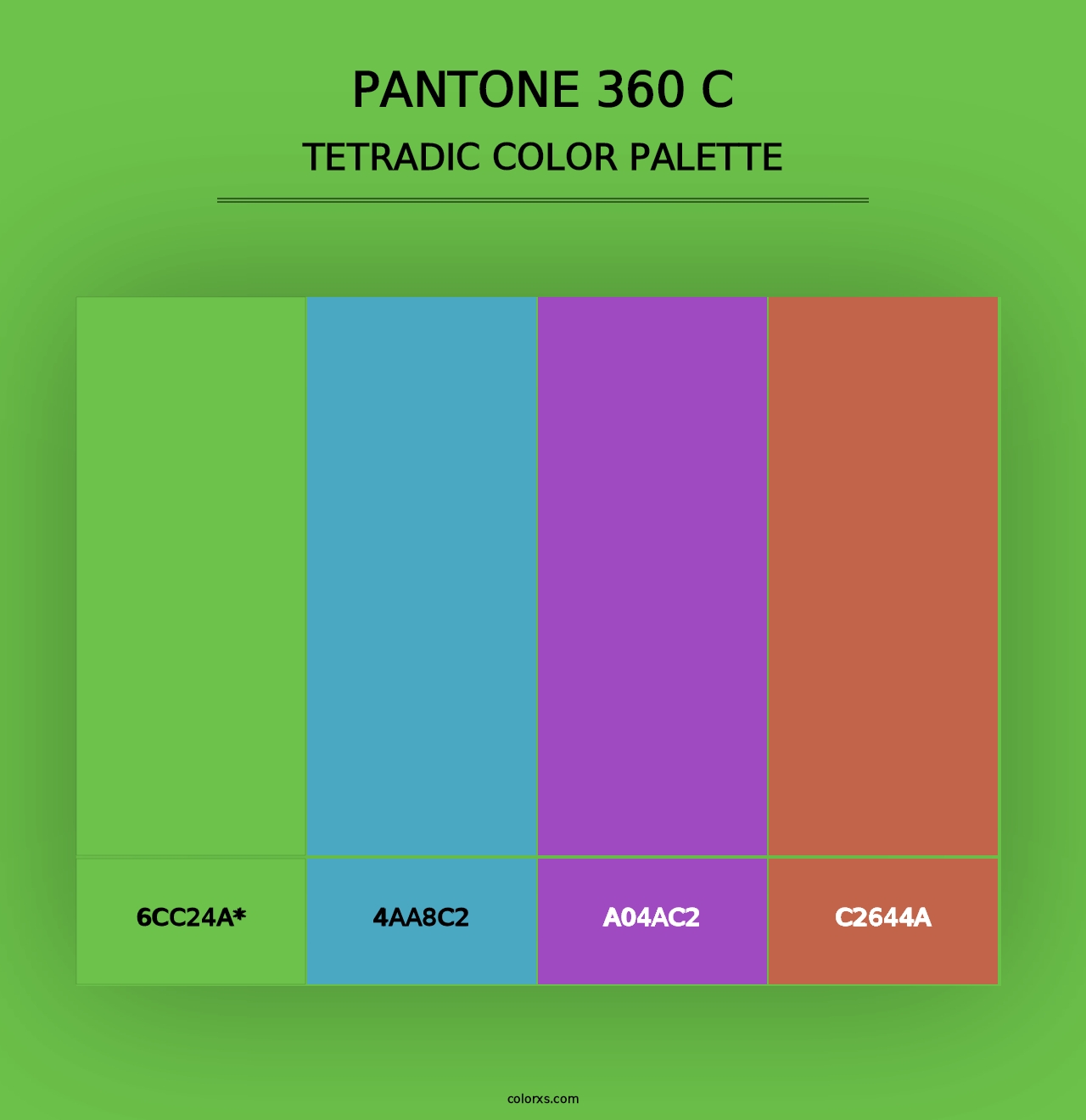 PANTONE 360 C - Tetradic Color Palette