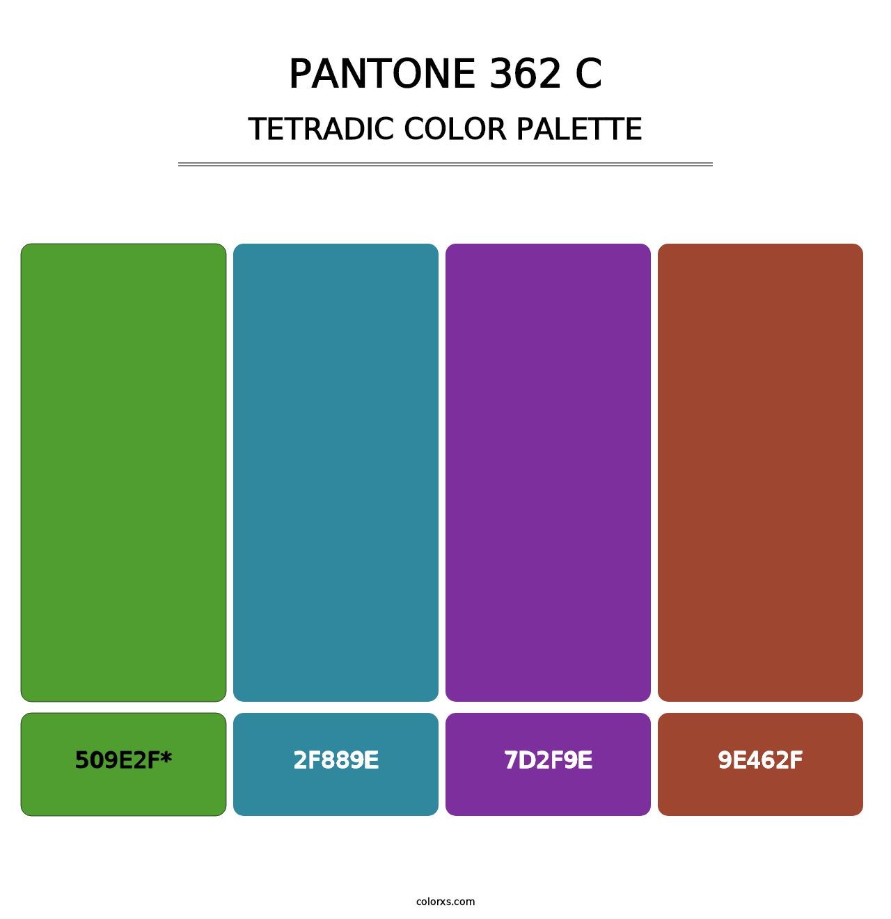 PANTONE 362 C - Tetradic Color Palette