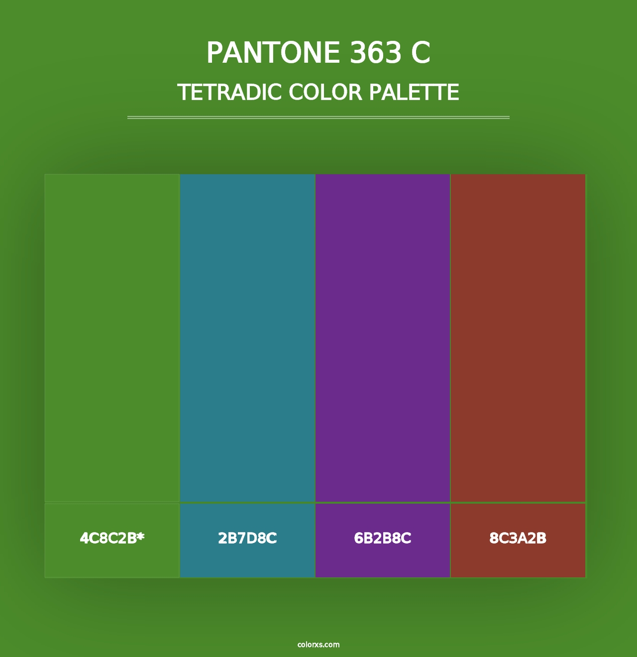 PANTONE 363 C - Tetradic Color Palette