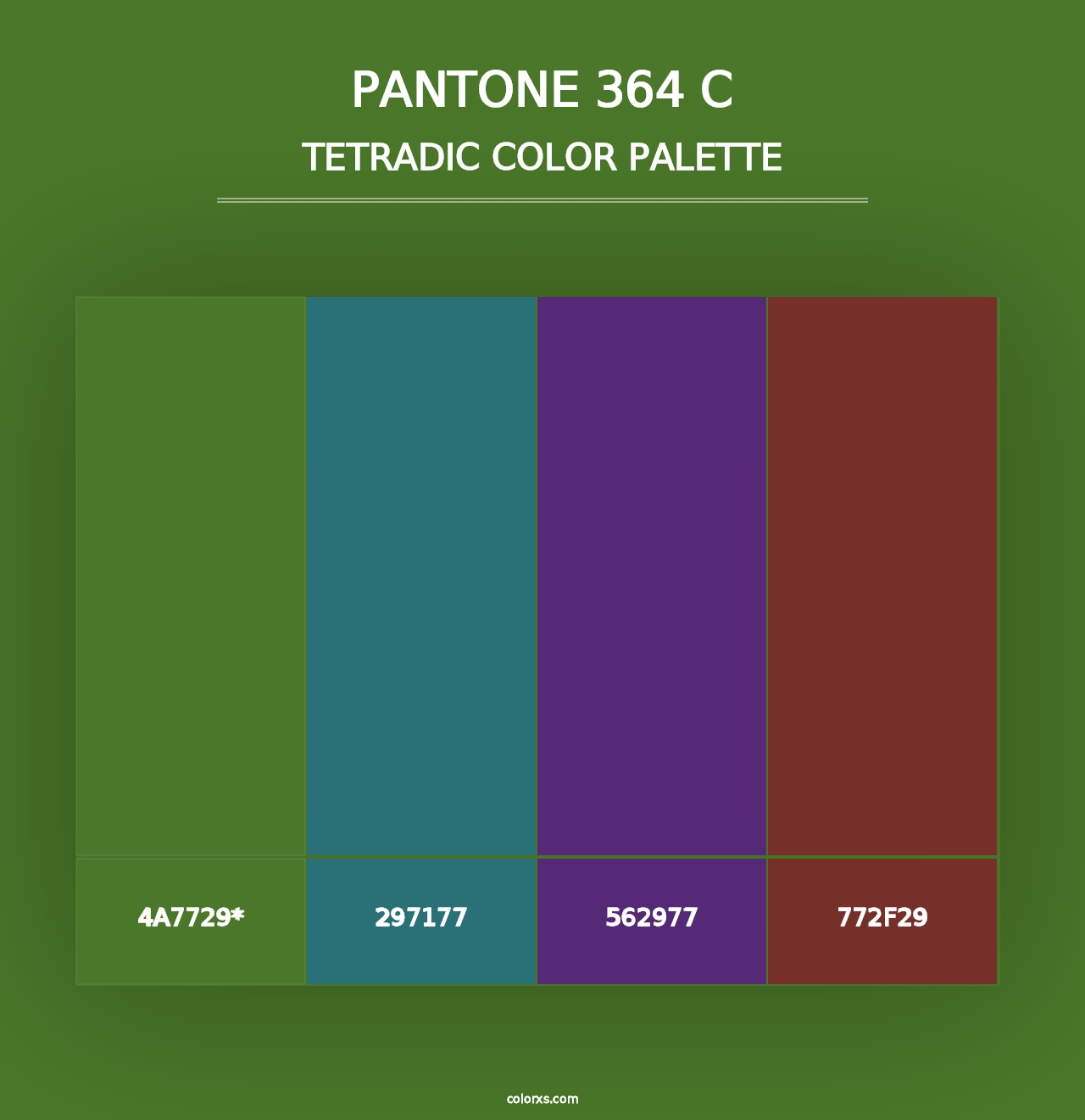 PANTONE 364 C - Tetradic Color Palette