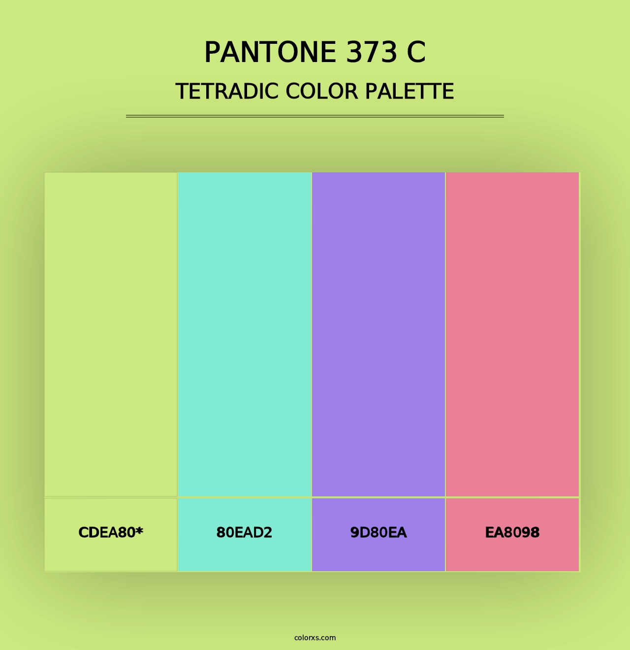 PANTONE 373 C - Tetradic Color Palette