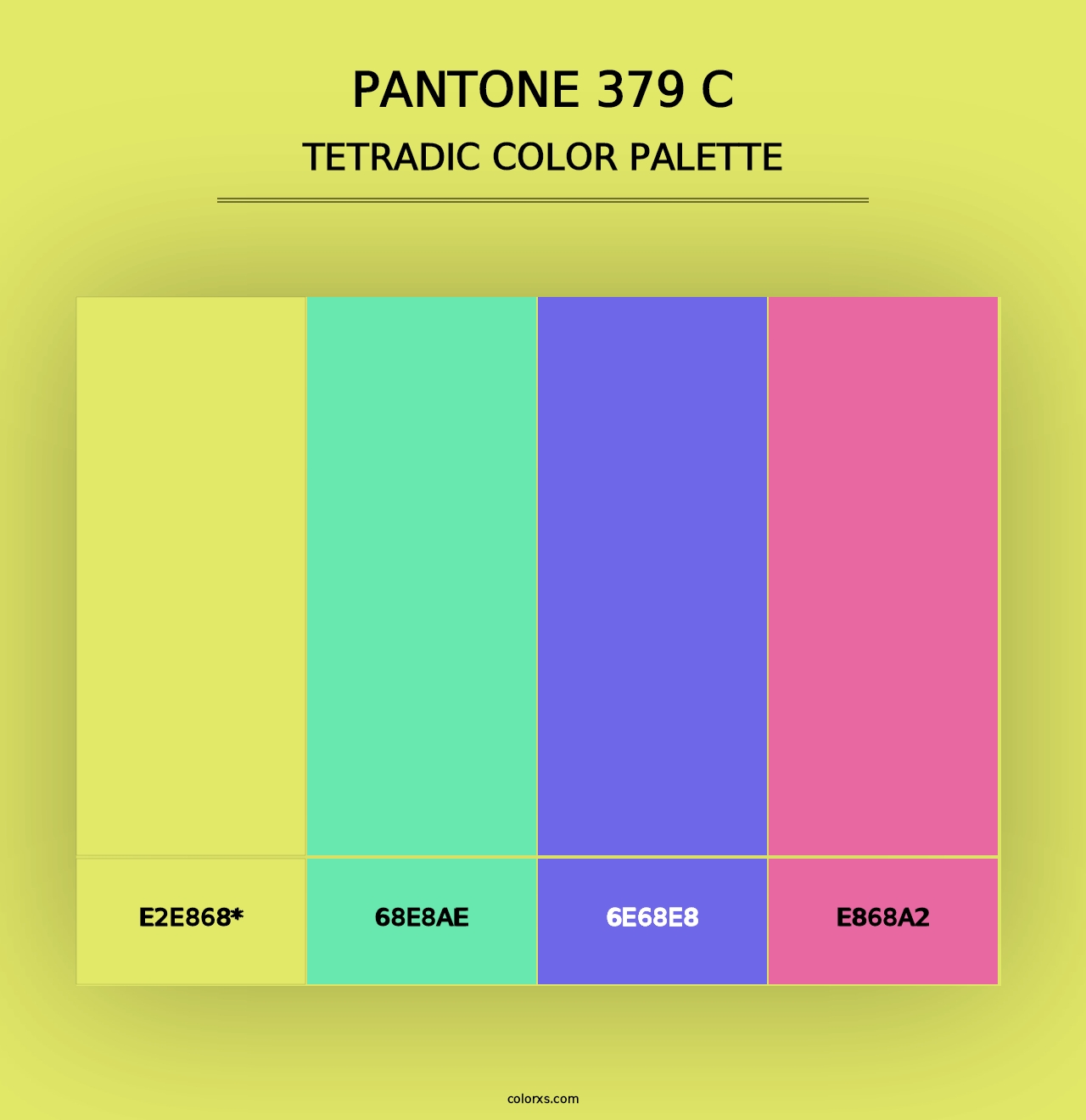 PANTONE 379 C - Tetradic Color Palette