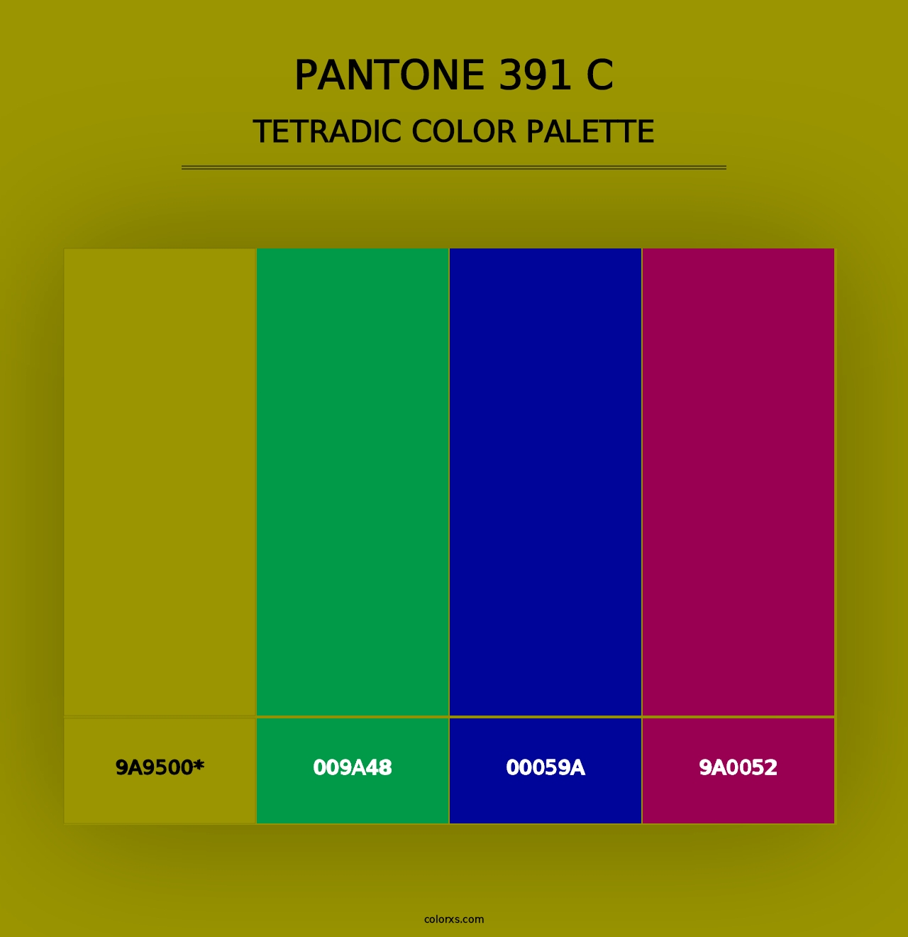 PANTONE 391 C - Tetradic Color Palette