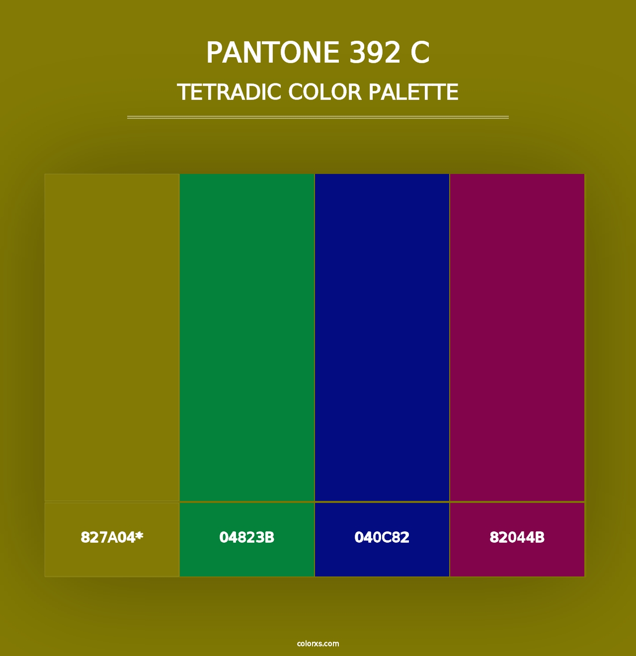 PANTONE 392 C - Tetradic Color Palette