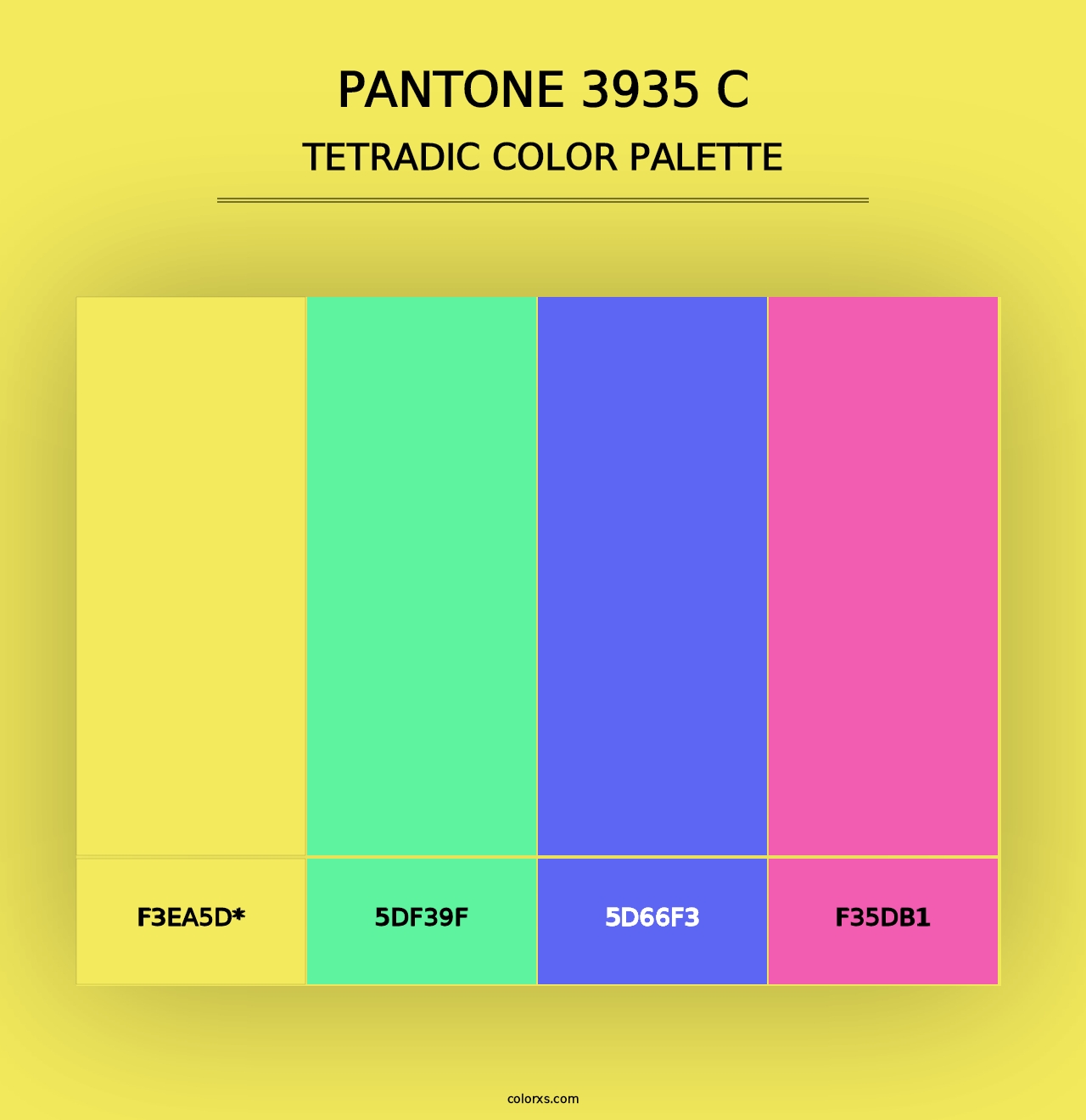 PANTONE 3935 C - Tetradic Color Palette