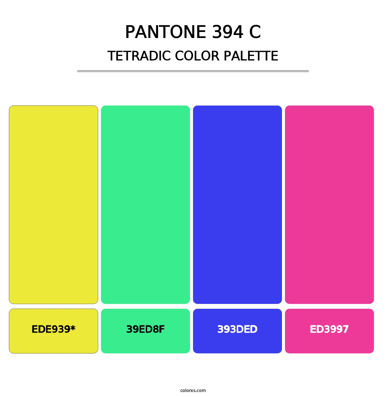 PANTONE 394 C - Tetradic Color Palette