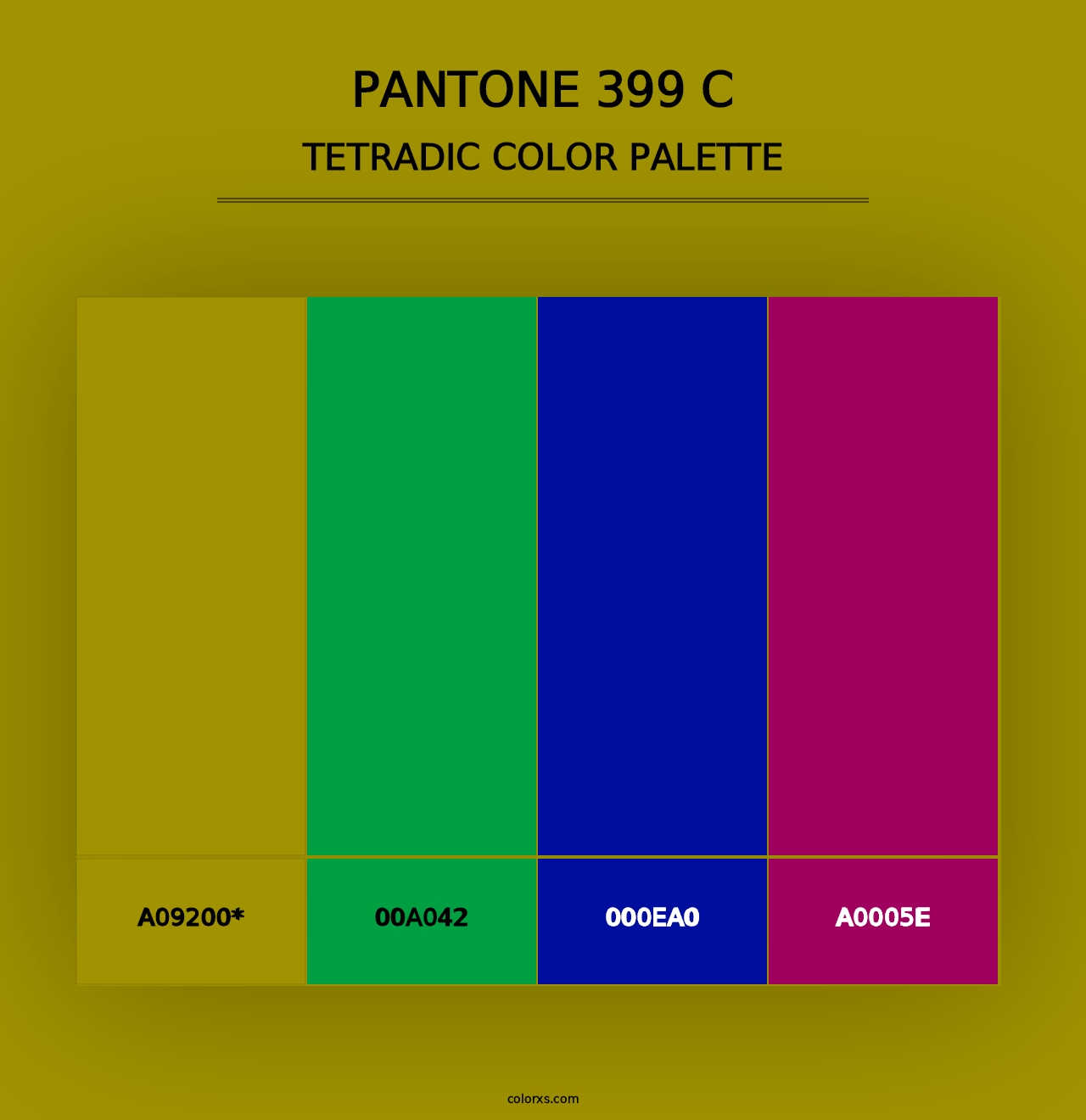 PANTONE 399 C - Tetradic Color Palette