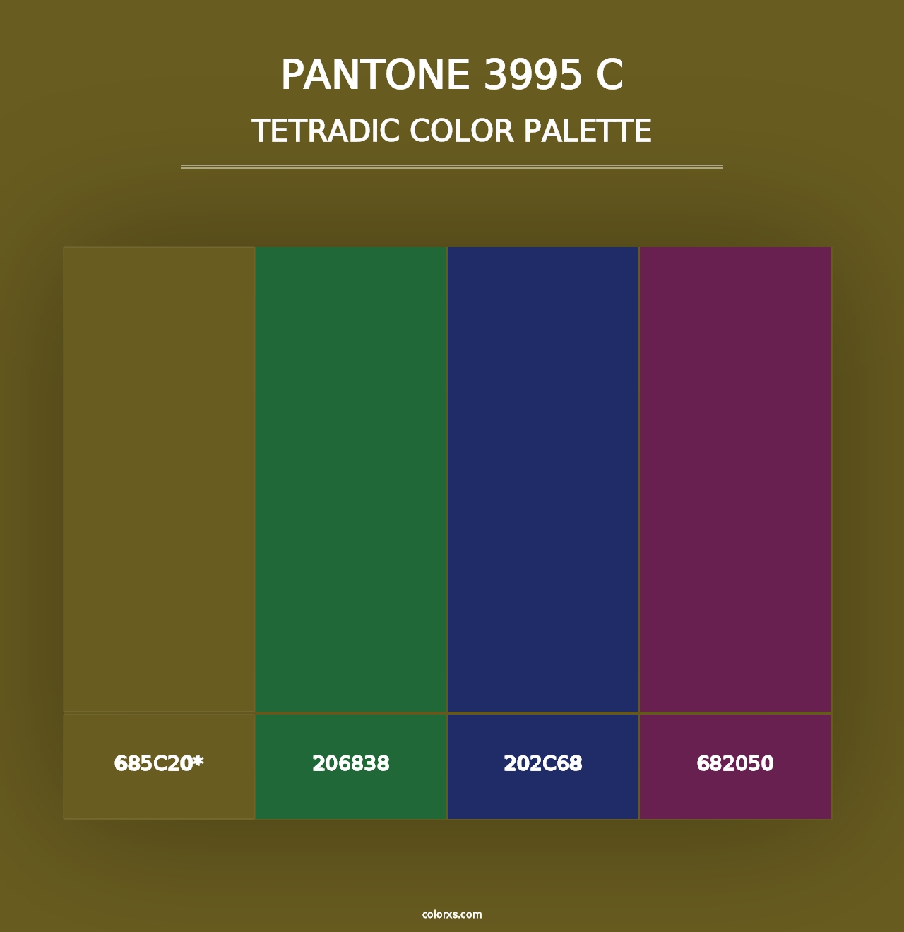 PANTONE 3995 C - Tetradic Color Palette