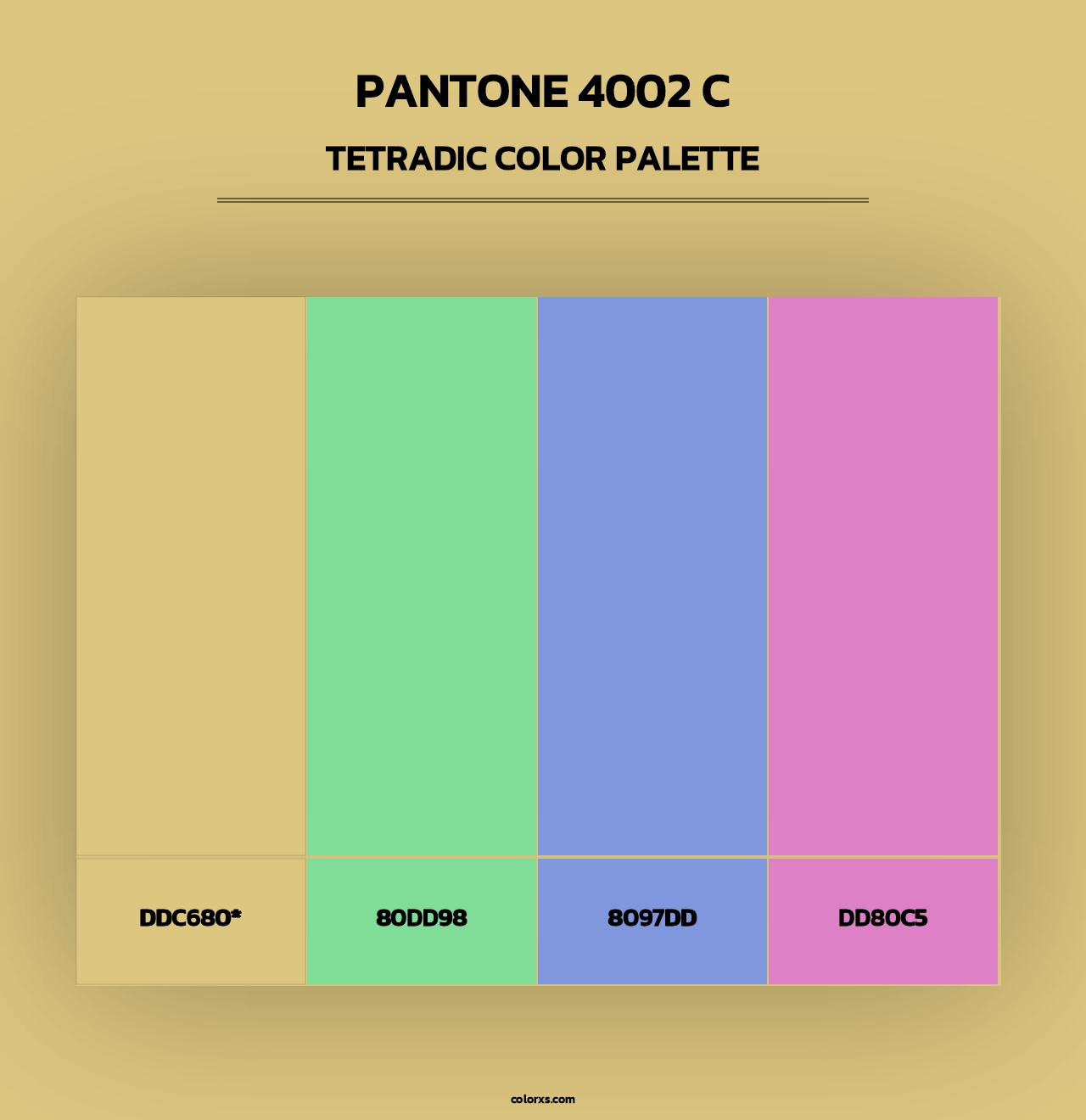 PANTONE 4002 C - Tetradic Color Palette