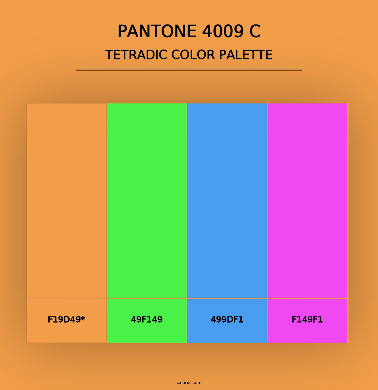 PANTONE 4009 C - Tetradic Color Palette