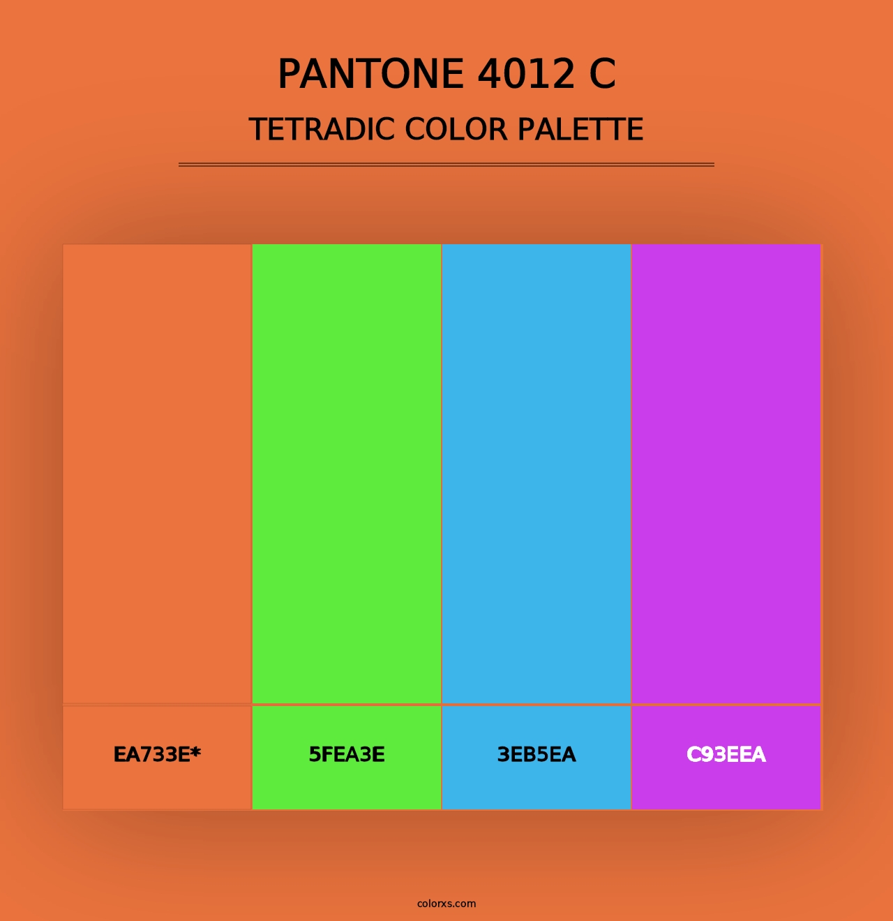 PANTONE 4012 C - Tetradic Color Palette