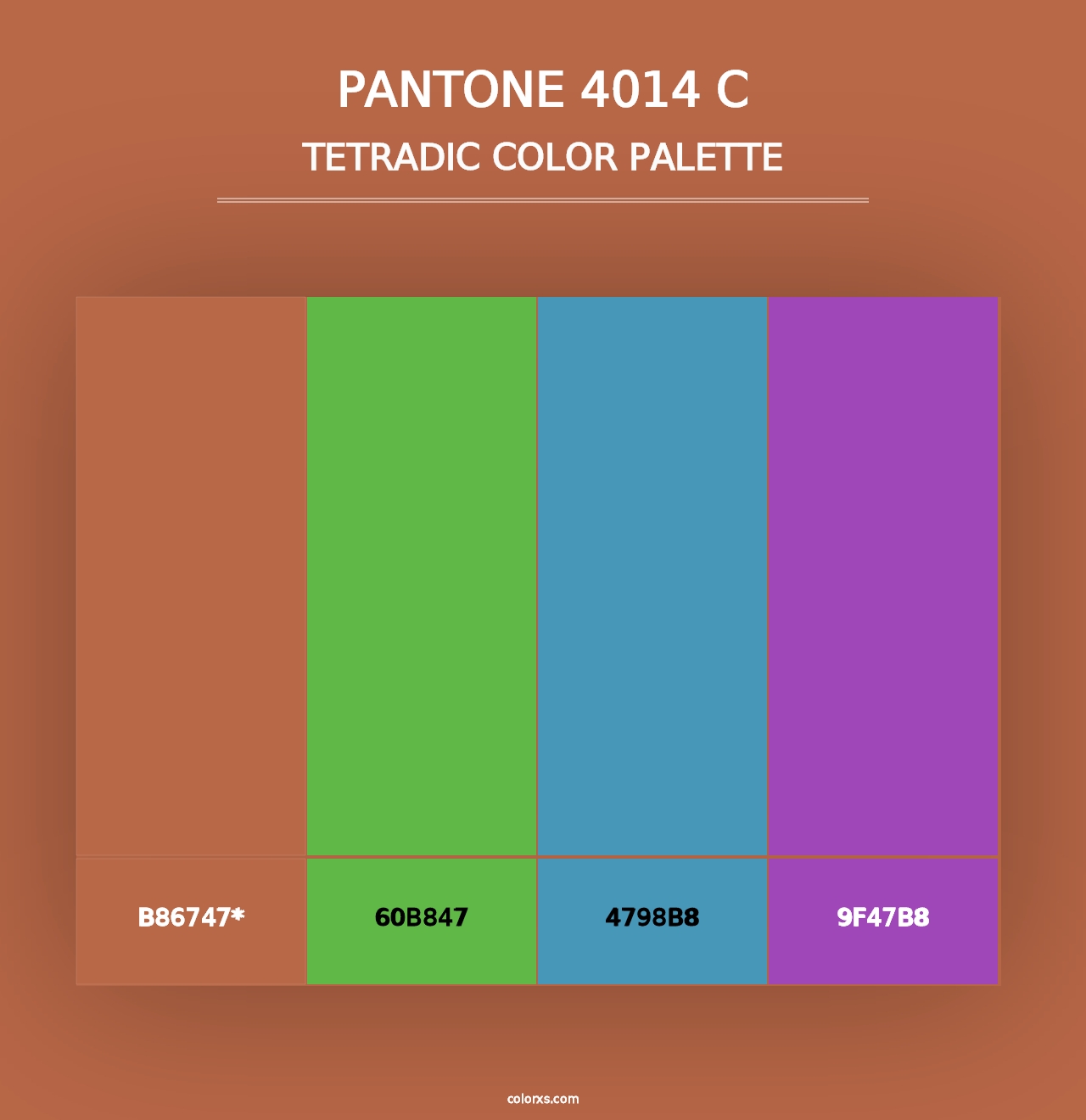 PANTONE 4014 C - Tetradic Color Palette