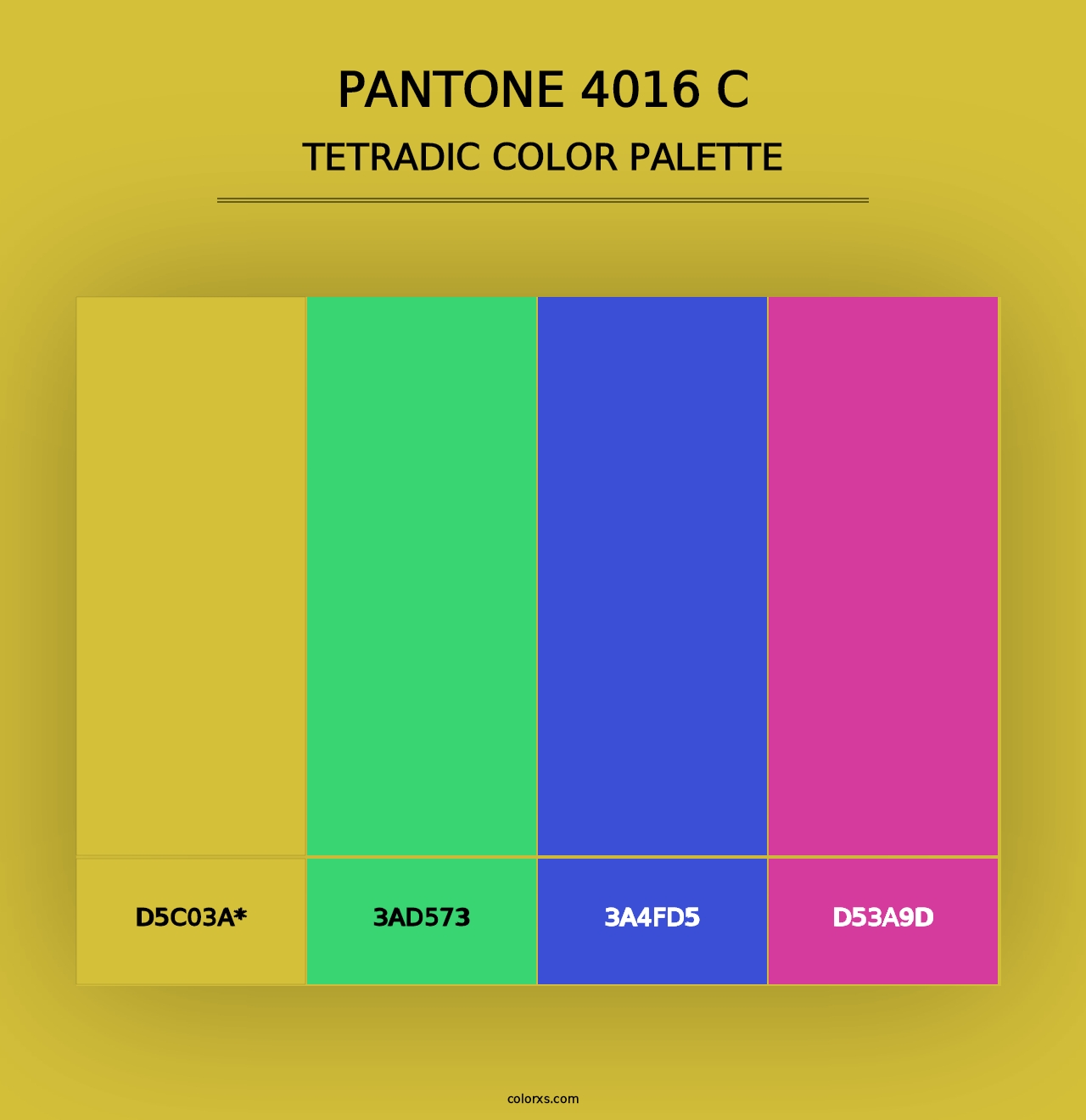 PANTONE 4016 C - Tetradic Color Palette