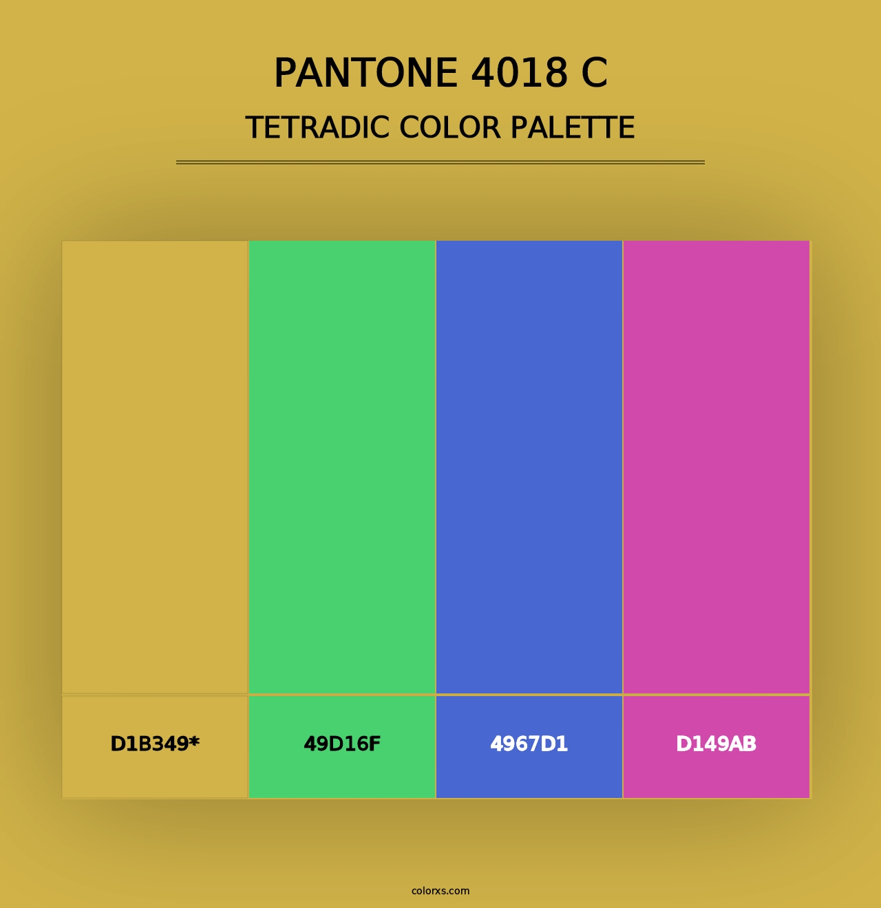 PANTONE 4018 C - Tetradic Color Palette