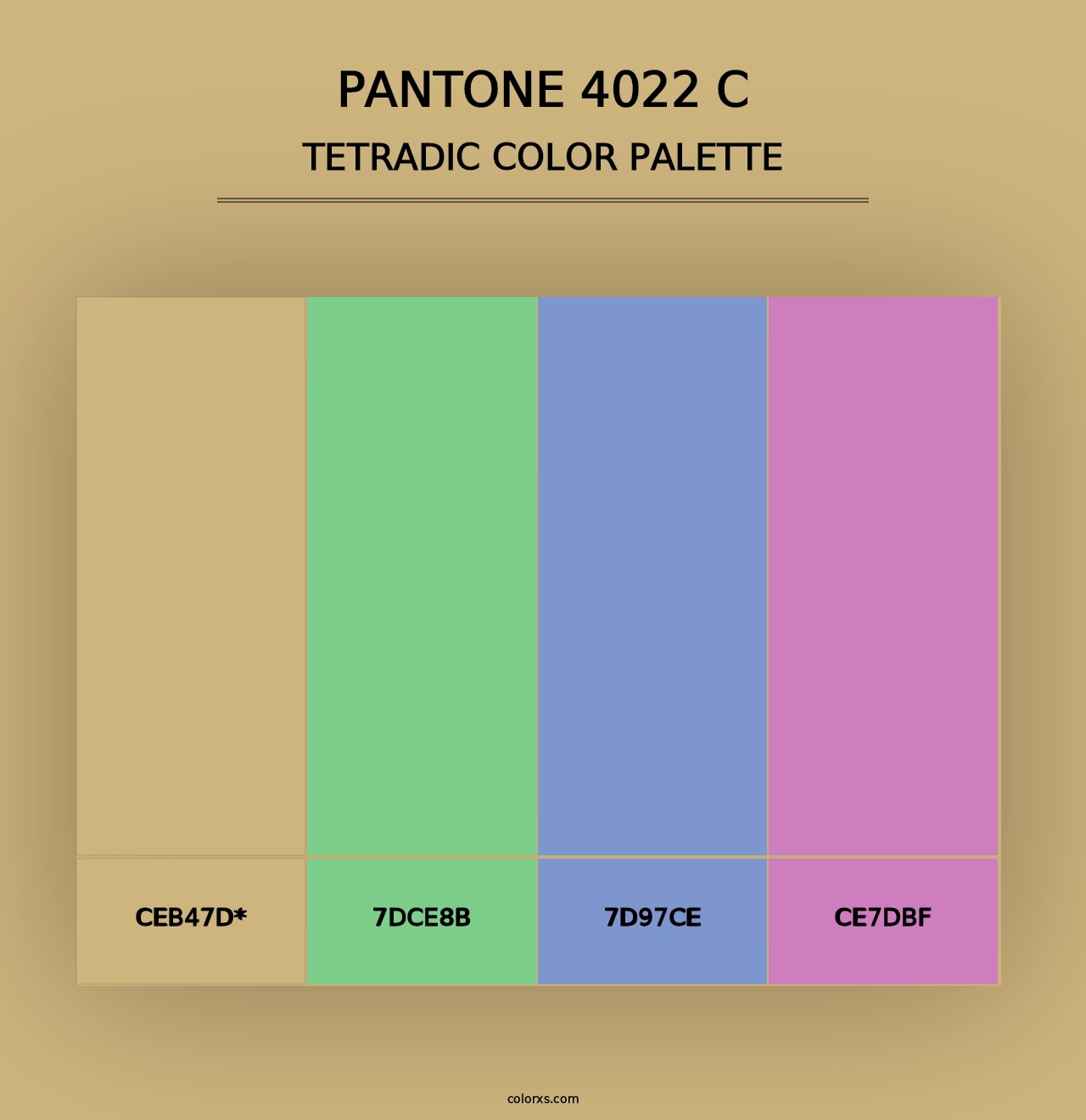 PANTONE 4022 C - Tetradic Color Palette