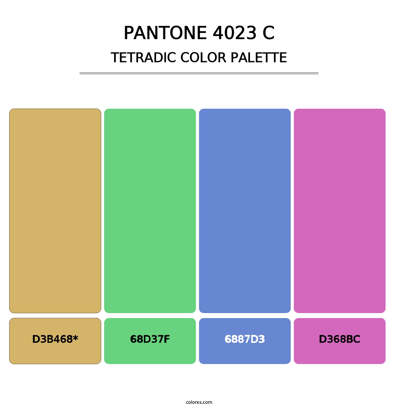 PANTONE 4023 C - Tetradic Color Palette