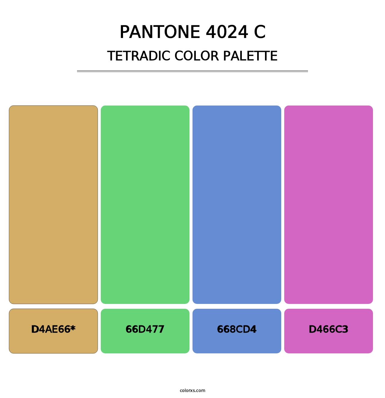 PANTONE 4024 C - Tetradic Color Palette