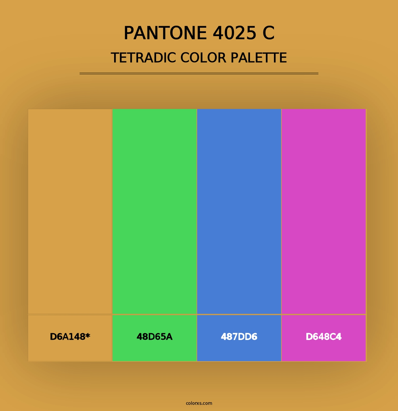 PANTONE 4025 C - Tetradic Color Palette