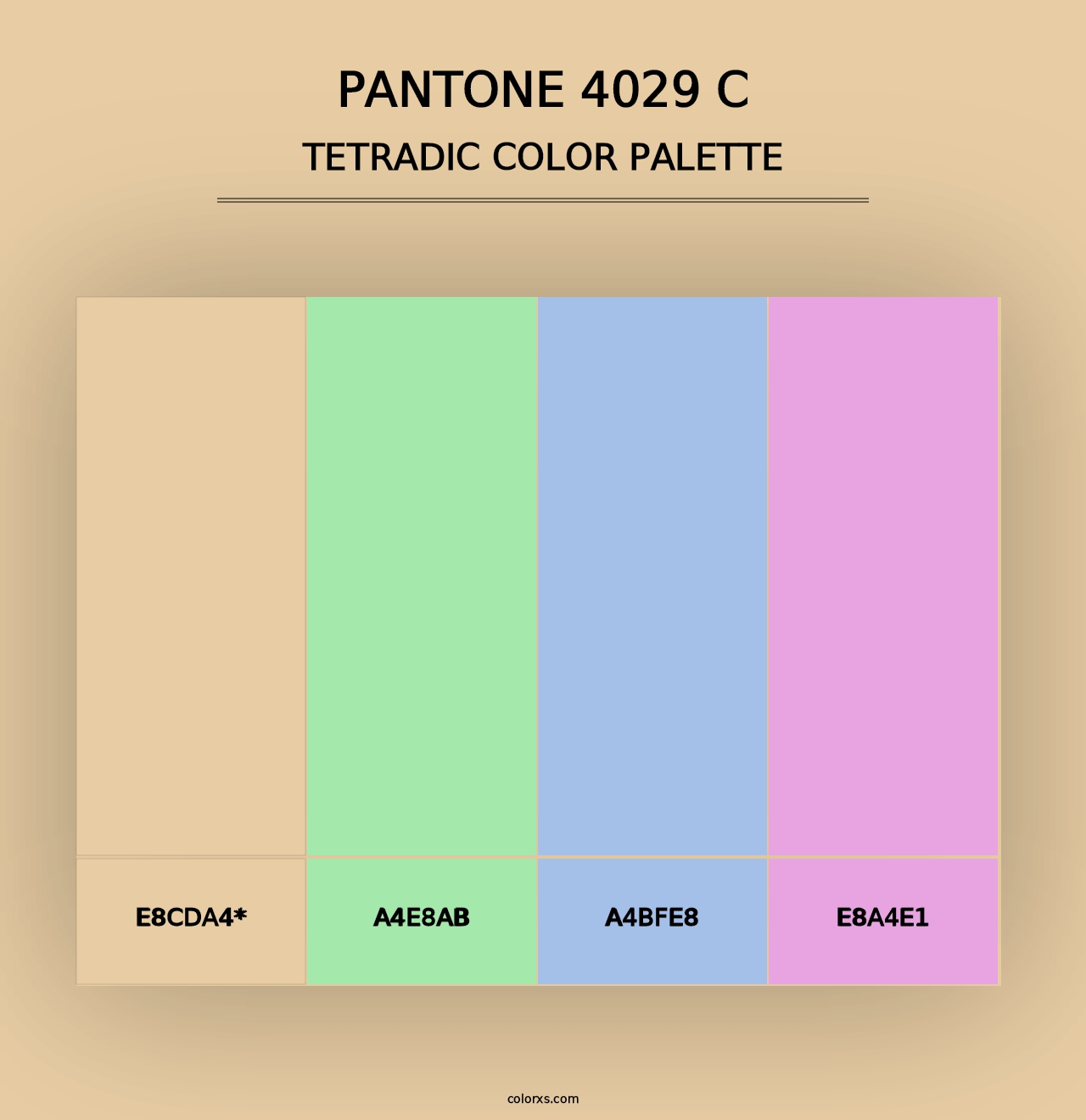 PANTONE 4029 C - Tetradic Color Palette