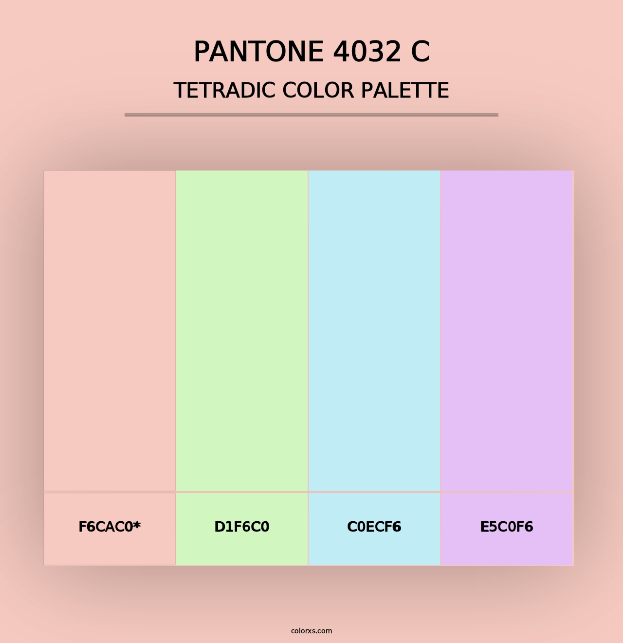 PANTONE 4032 C - Tetradic Color Palette