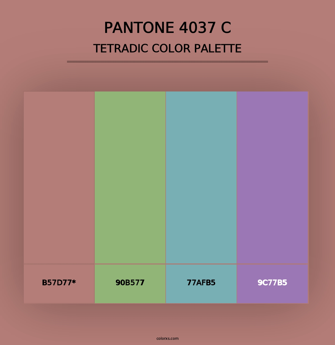 PANTONE 4037 C - Tetradic Color Palette