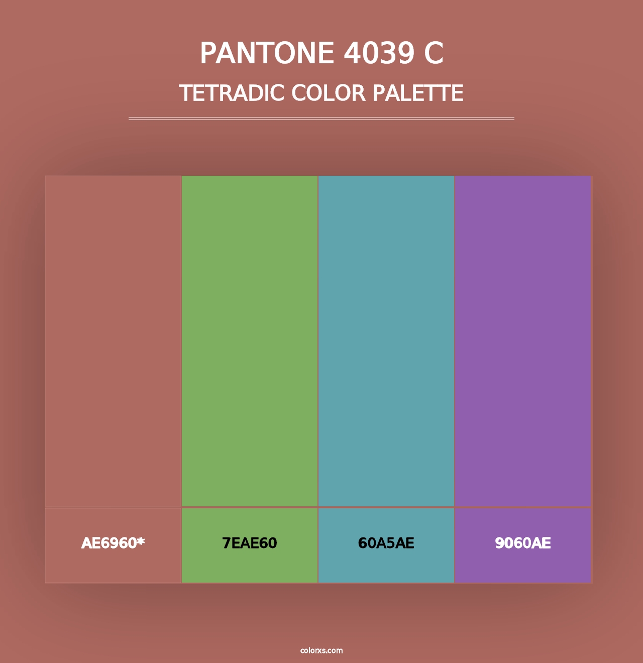 PANTONE 4039 C - Tetradic Color Palette