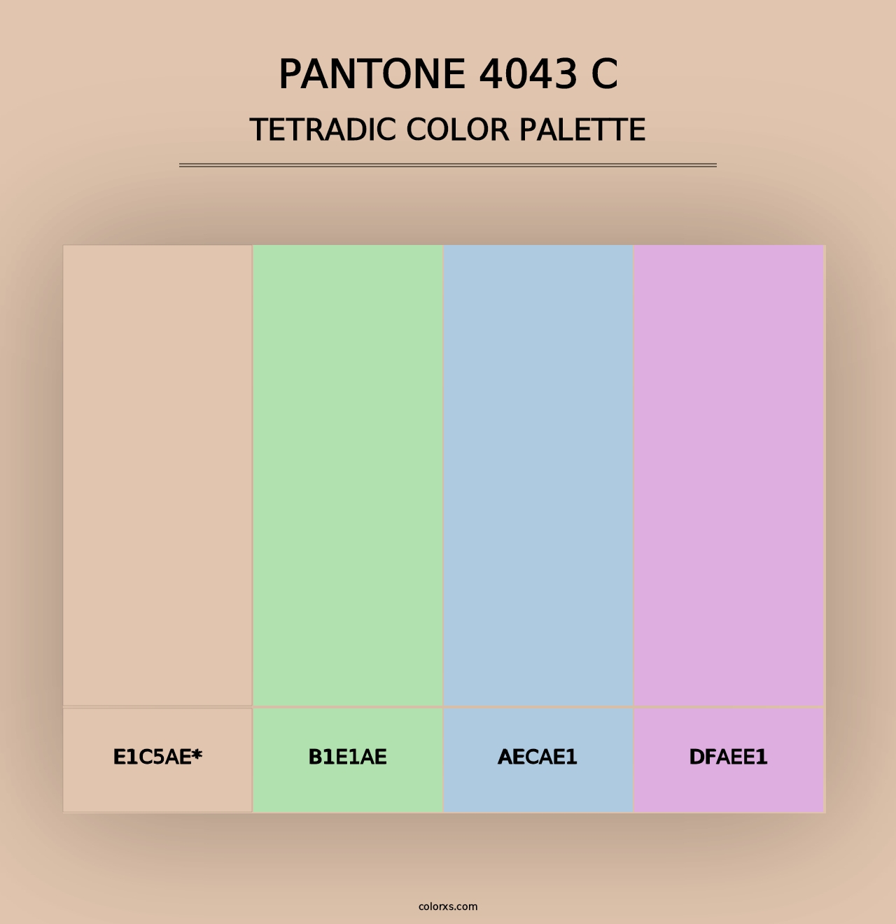 PANTONE 4043 C - Tetradic Color Palette