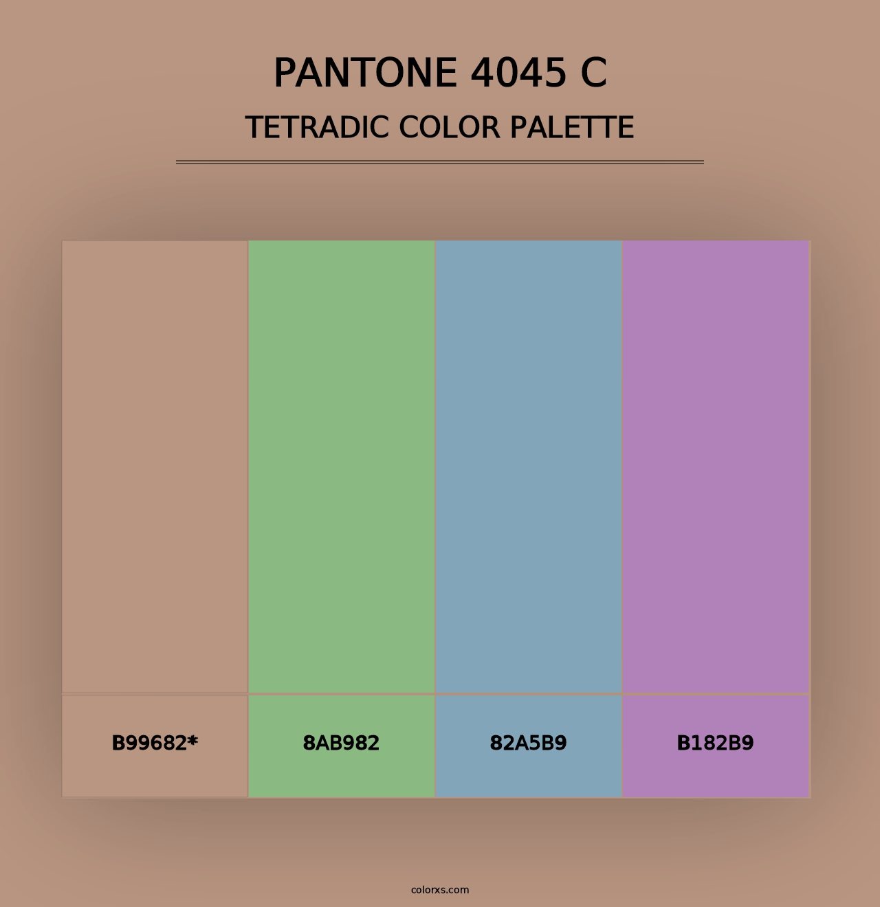 PANTONE 4045 C - Tetradic Color Palette