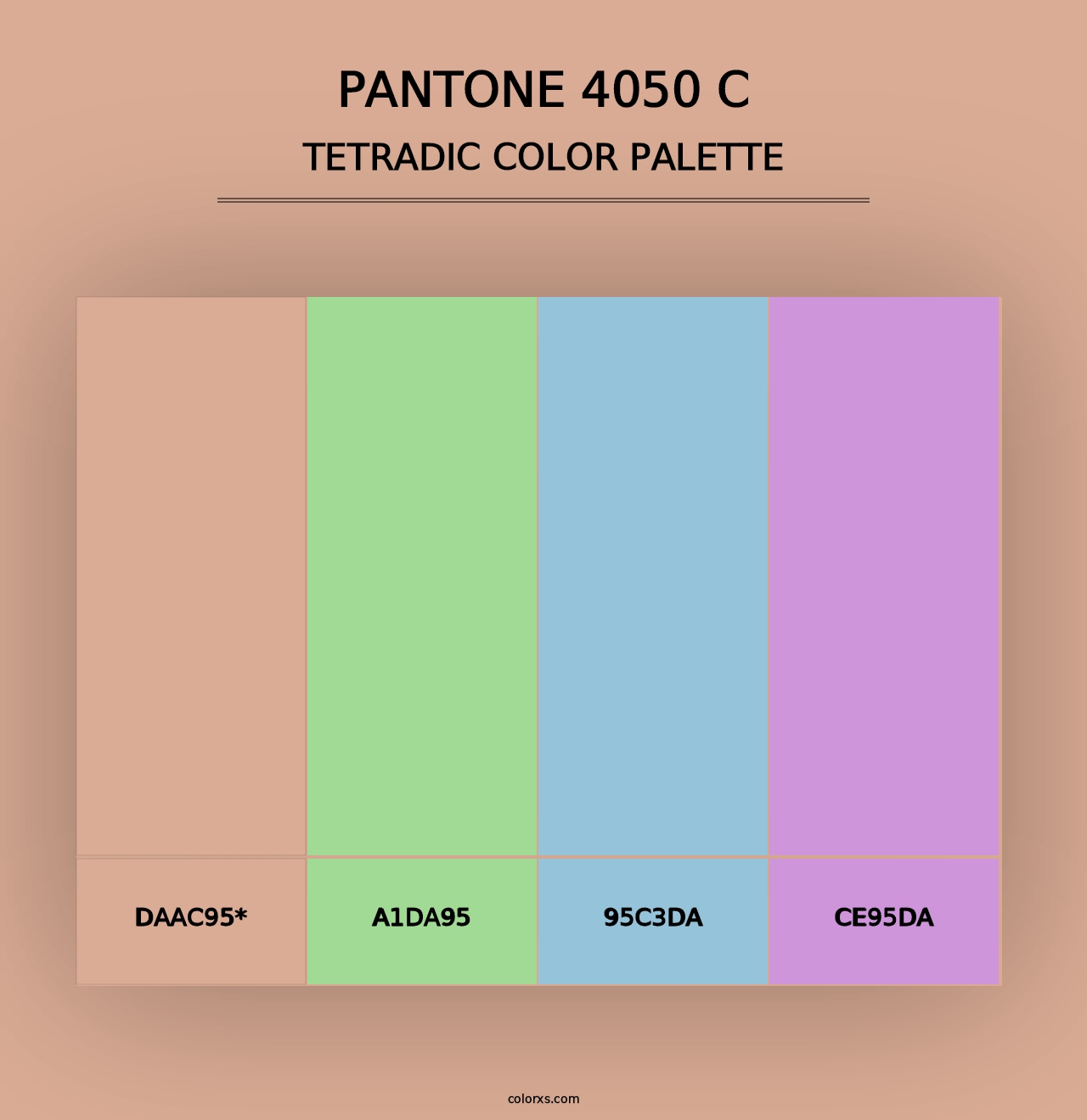 PANTONE 4050 C - Tetradic Color Palette