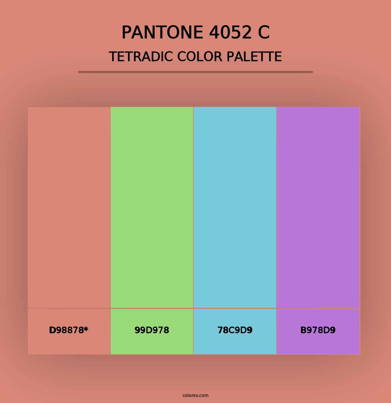 PANTONE 4052 C - Tetradic Color Palette