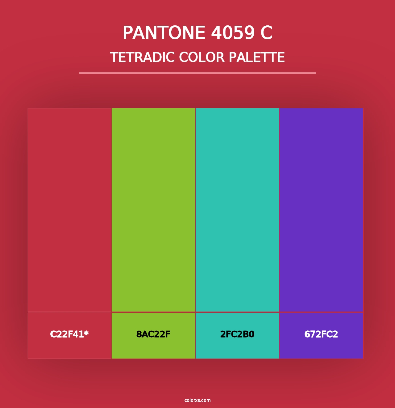 PANTONE 4059 C - Tetradic Color Palette