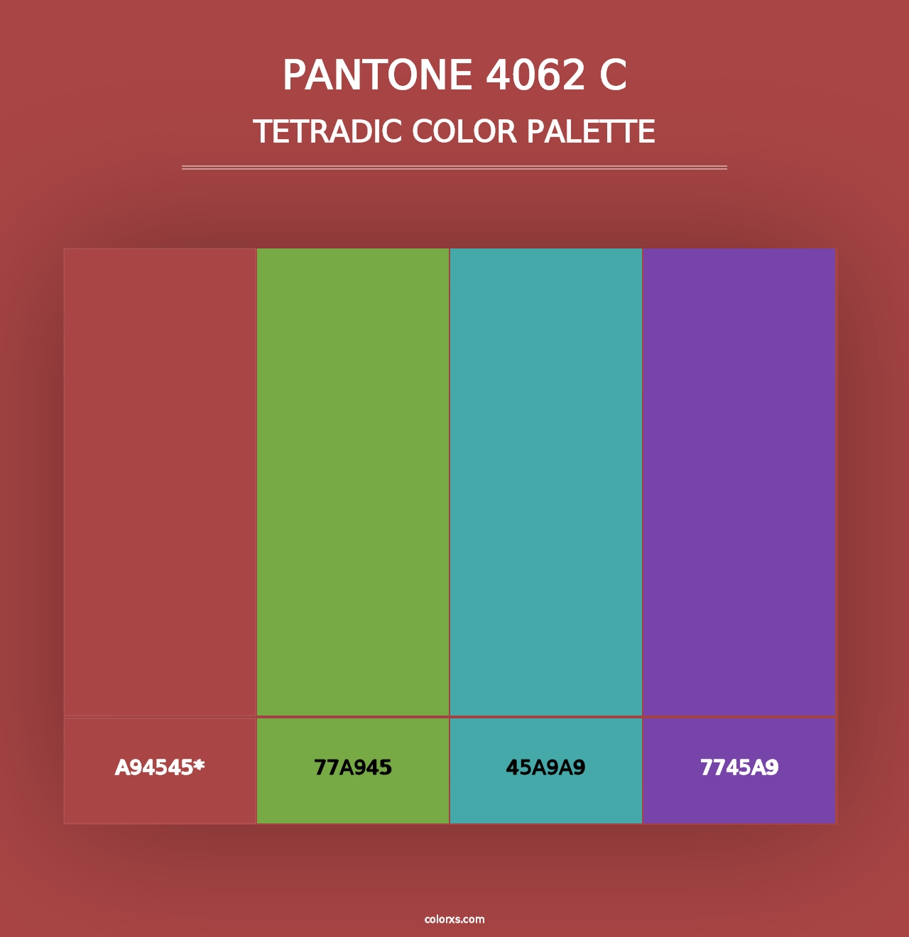 PANTONE 4062 C - Tetradic Color Palette