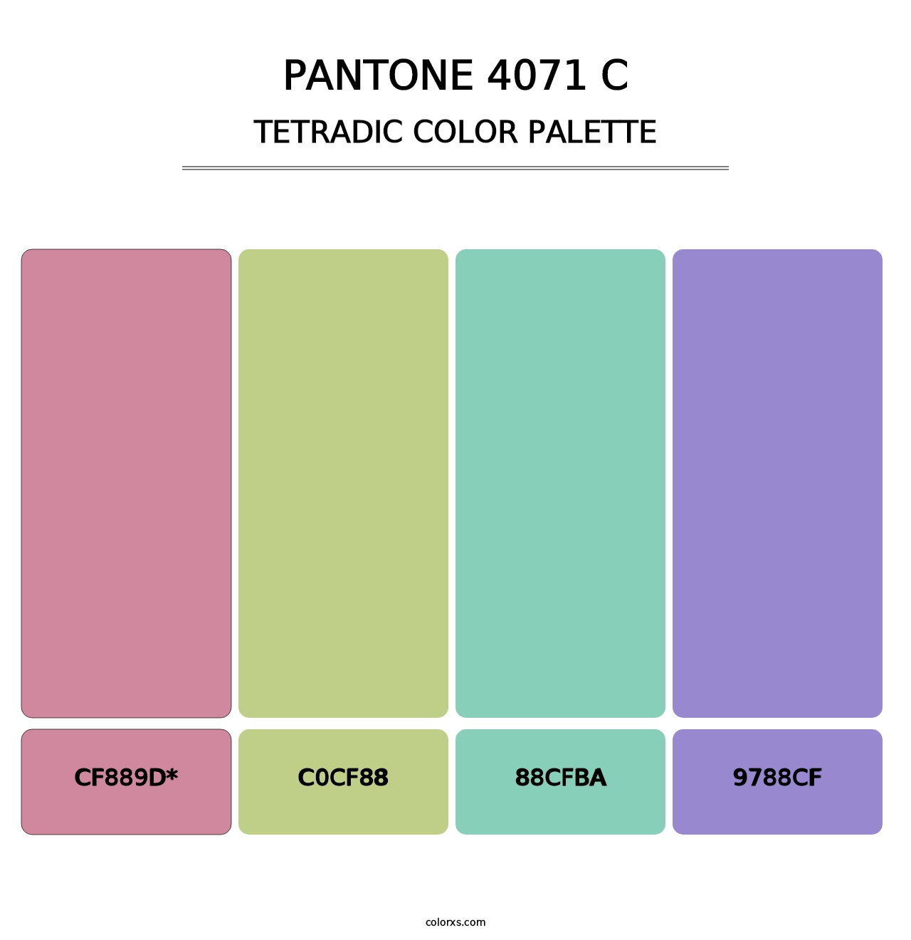 PANTONE 4071 C - Tetradic Color Palette