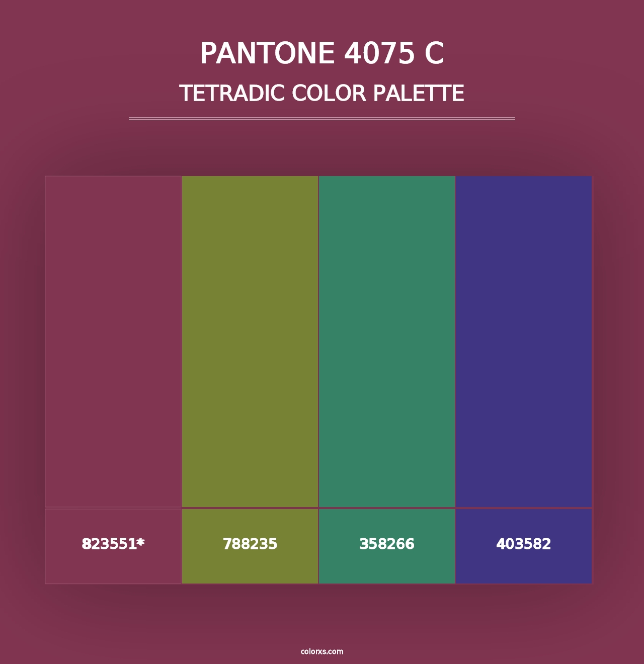 PANTONE 4075 C - Tetradic Color Palette