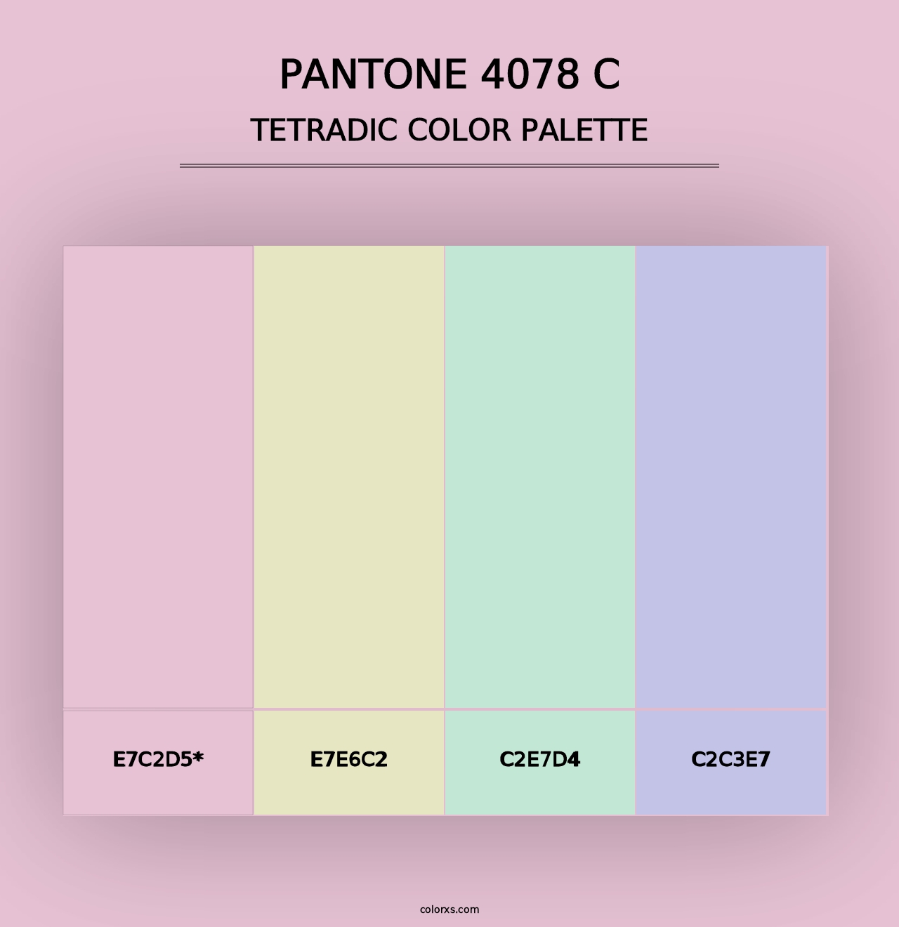 PANTONE 4078 C - Tetradic Color Palette