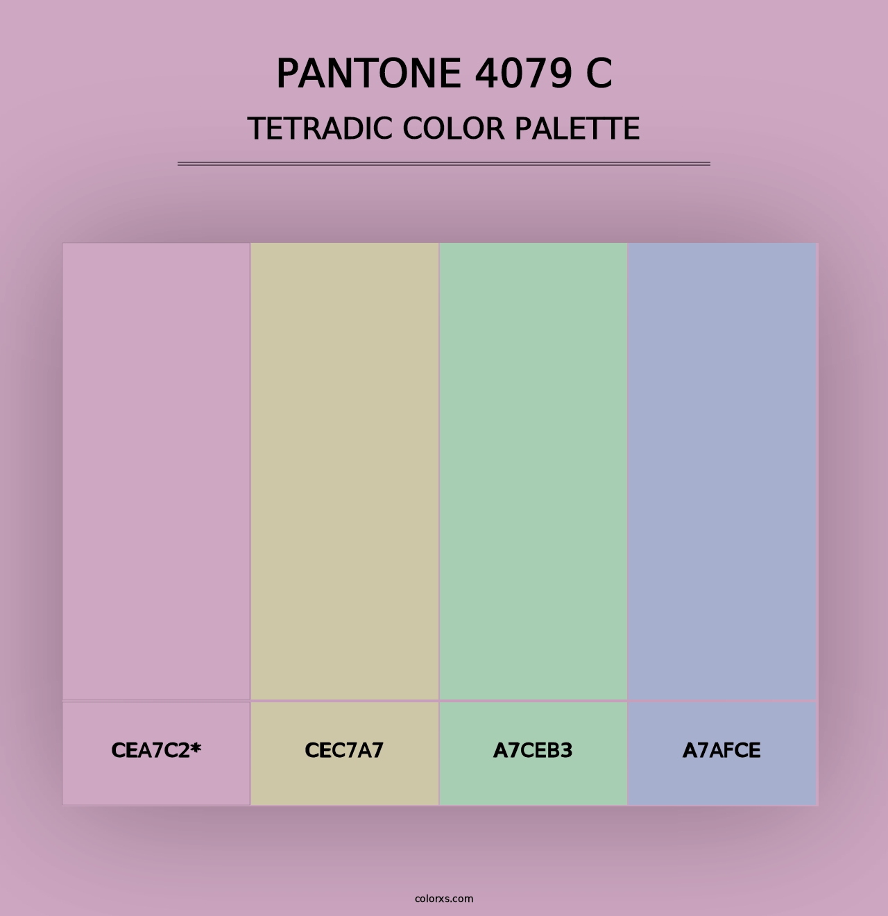 PANTONE 4079 C - Tetradic Color Palette