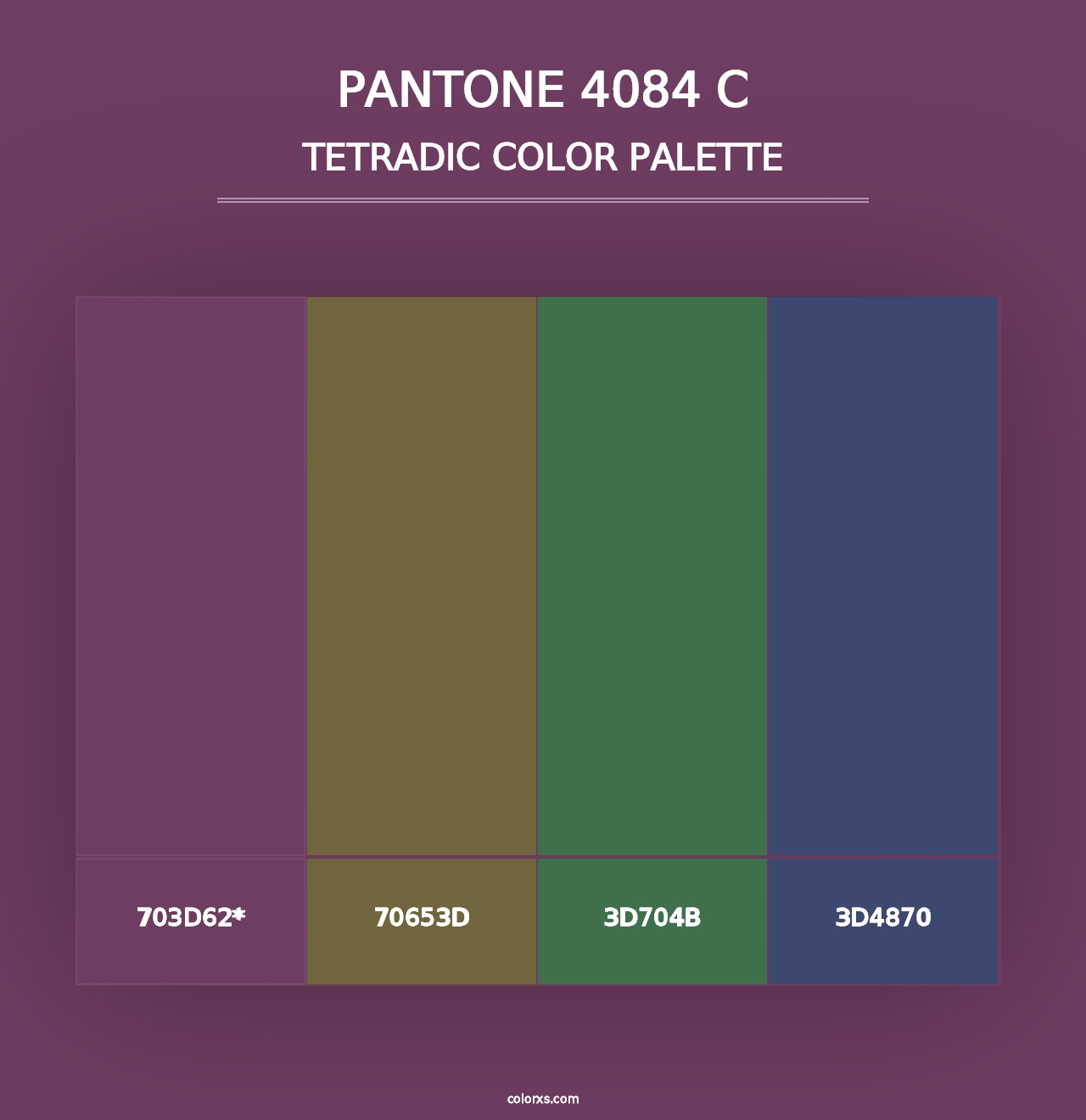 PANTONE 4084 C - Tetradic Color Palette